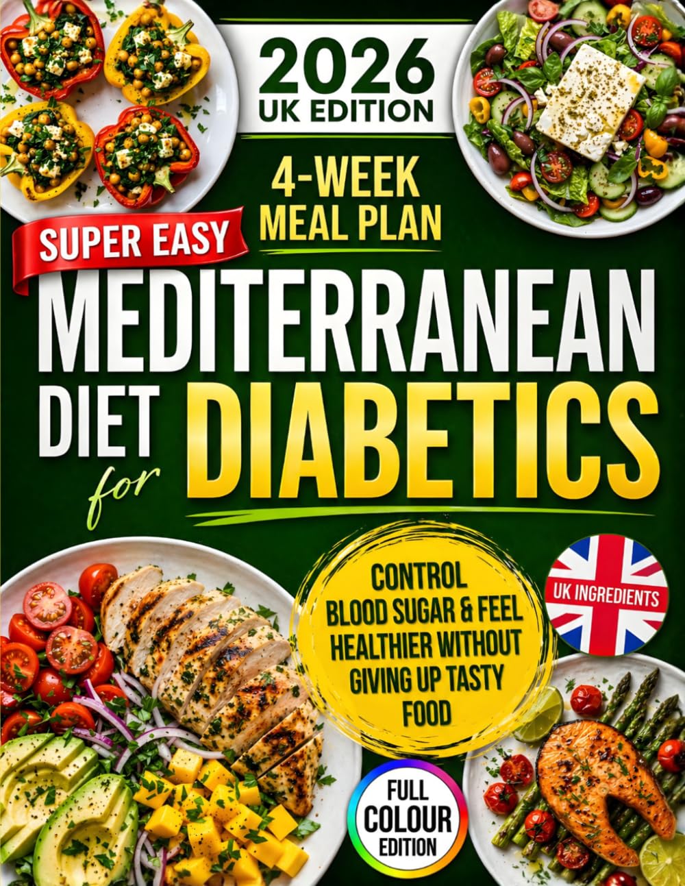 Nora Salerno - Super Easy Mediterranean Diet for Diabetics: Control Blood Sugar & Feel Hea | Paperback 1