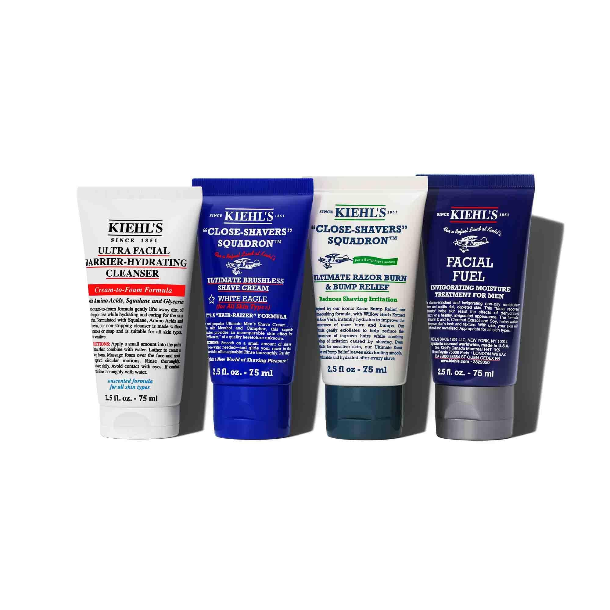 Kiehl's Get Up and Groom Men's Shave Collection Gift Set | 4 Piece Set (75 ml x 4) 6