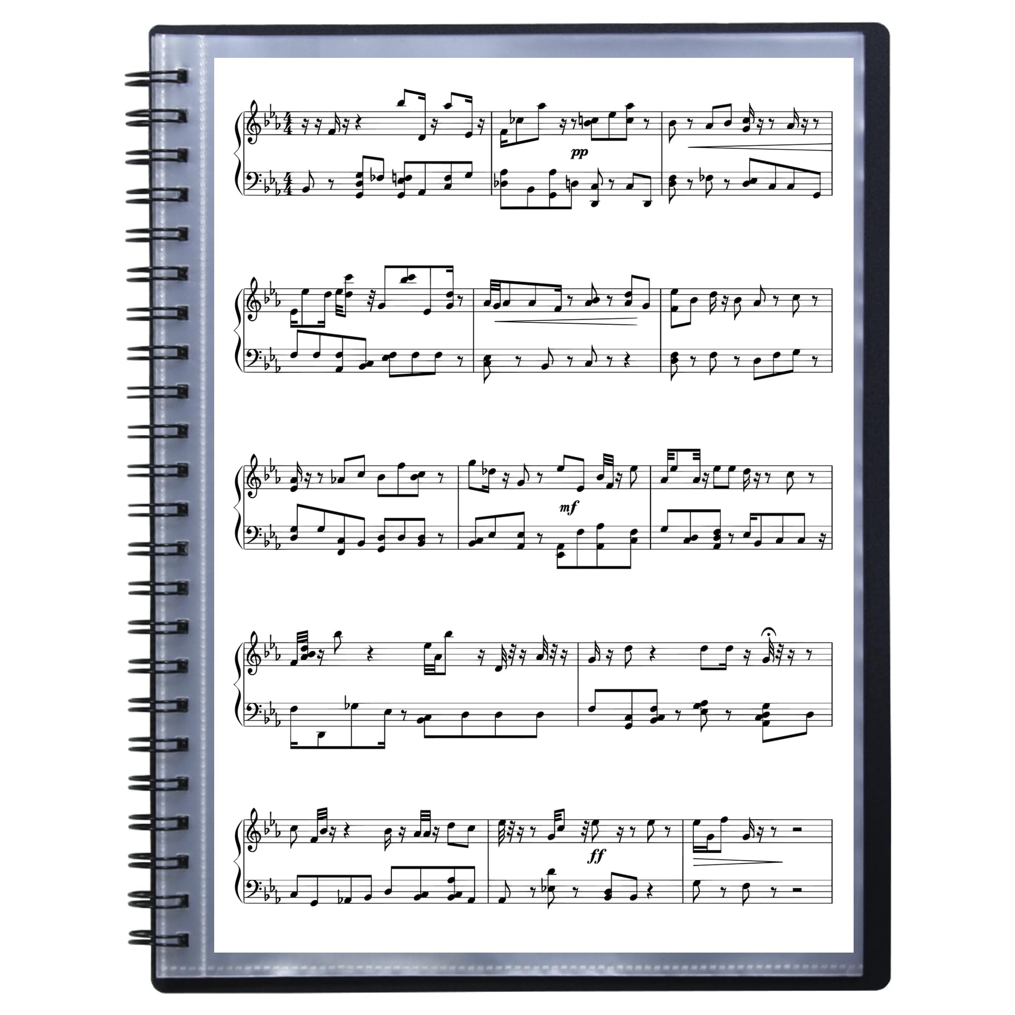 eco-eco A4 60 Pocket Display Book - 90% Recycled Material | Spiral Bound | Storage Pocket 3