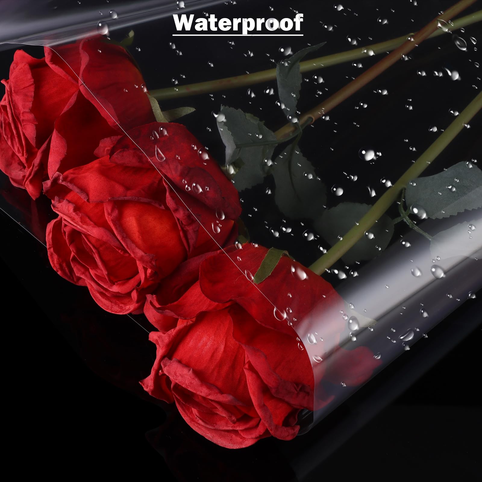 ASelected Clear Cellophane Wrap Roll - Large 30cm x 30m Size | Transparent Plastic for Gifting 4