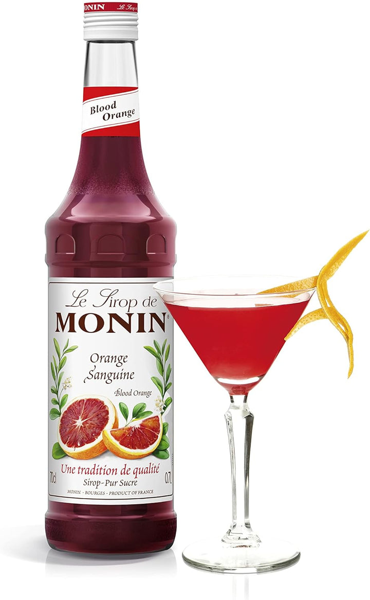 MONIN Blood Orange Syrup 700ml - Vegan, Natural Flavouring for Cocktails, Mocktails & Beverages