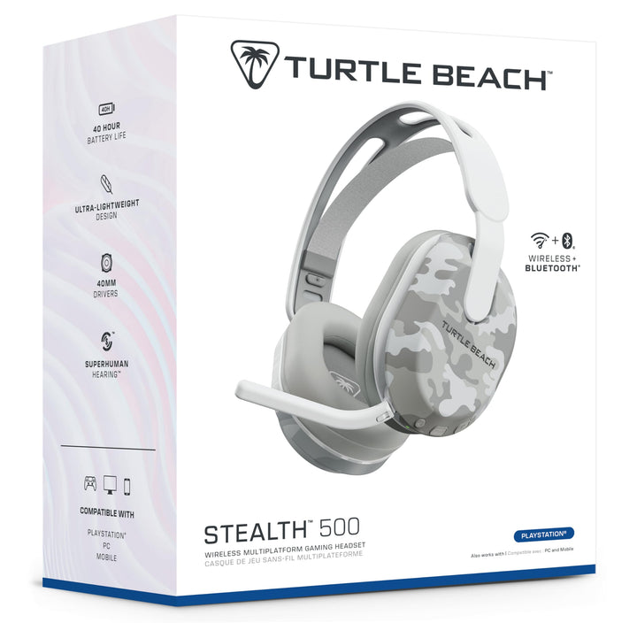 Turtle Beach Stealth 500 Arctic Camo Wireless Gaming Headset for PS5, PS4, PC & Mobile
