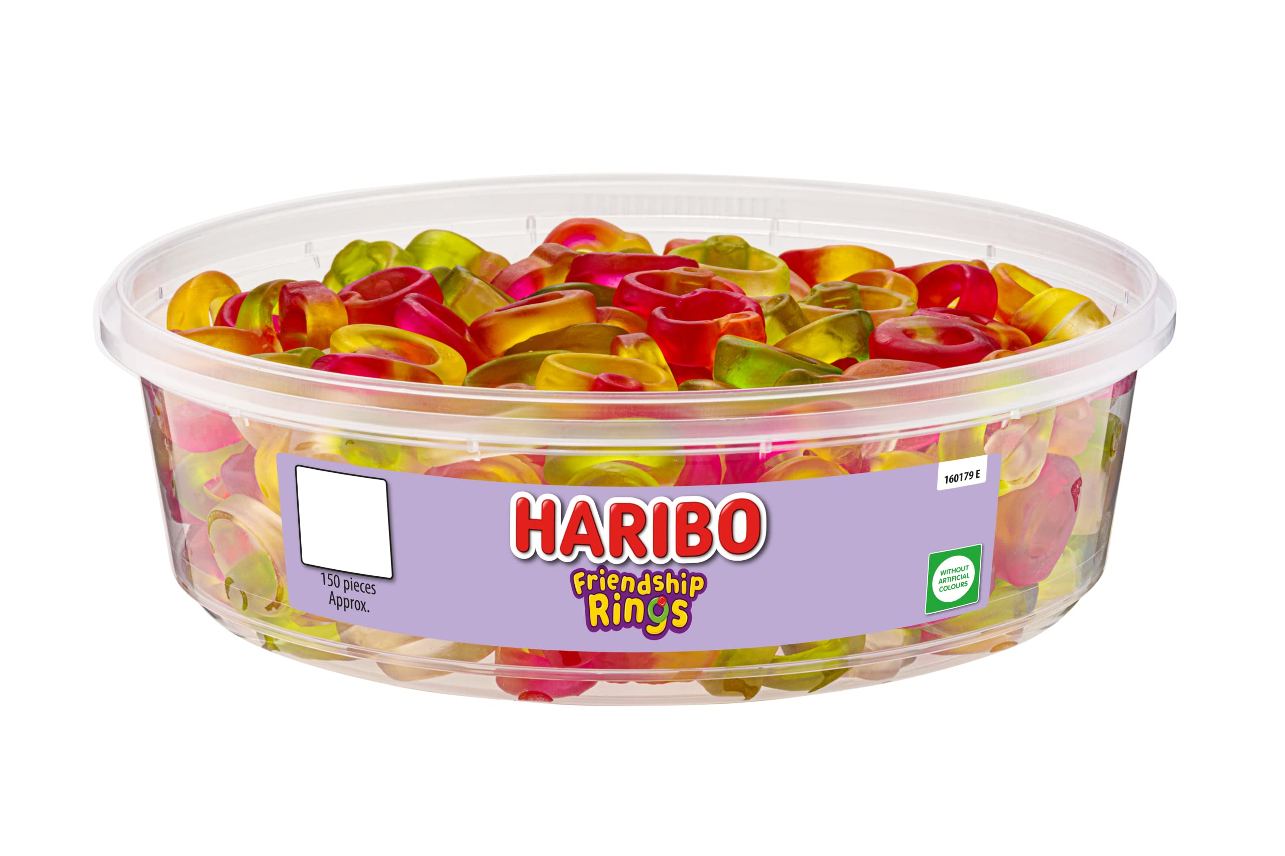 HARIBO Freundschaftsringe Fruchtgummi, 480g Becher (150 Stück)