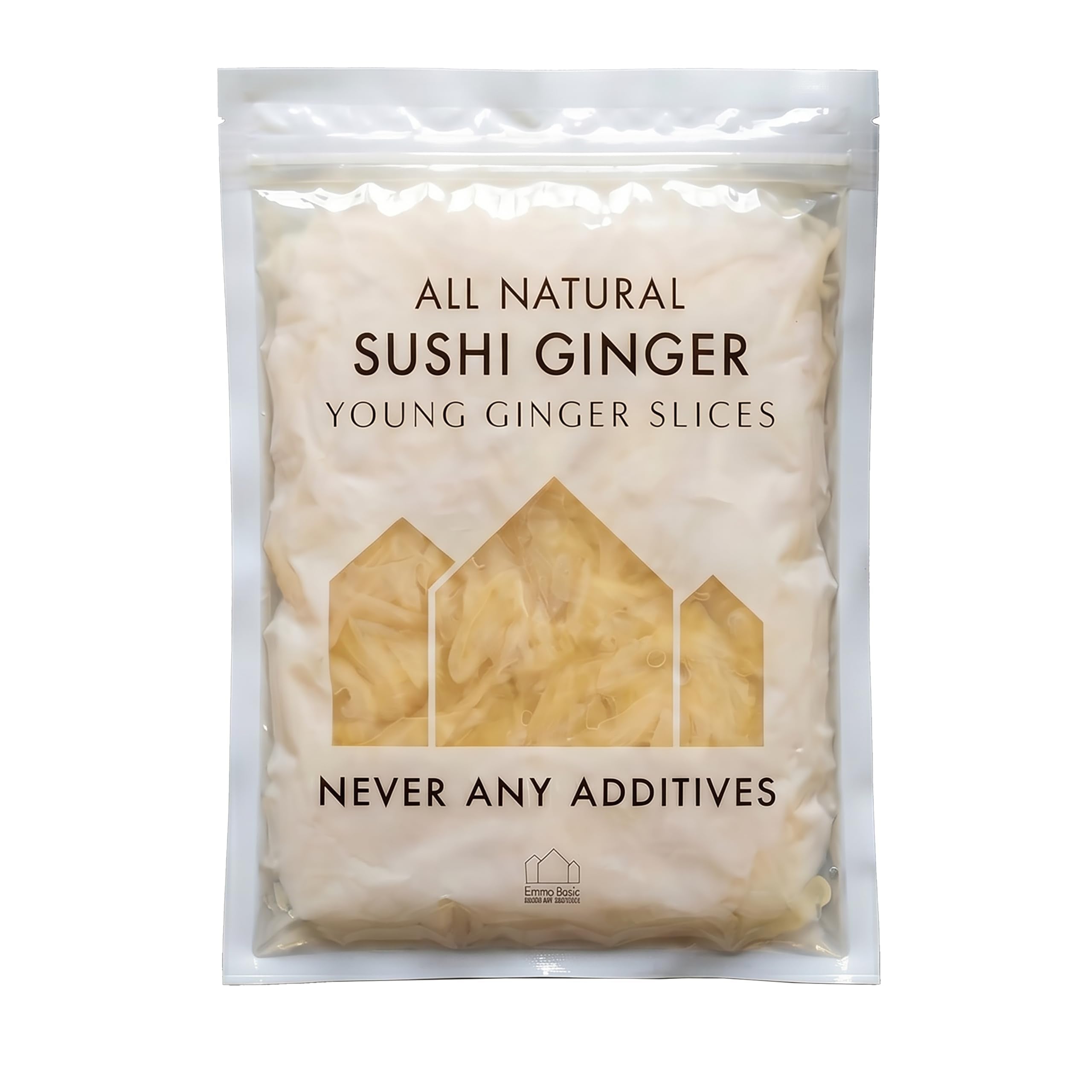 Emma Basic Sushi Ginger - 1Kg Bag | Sliced Young Ginger | Vegan, Gluten-Free 1