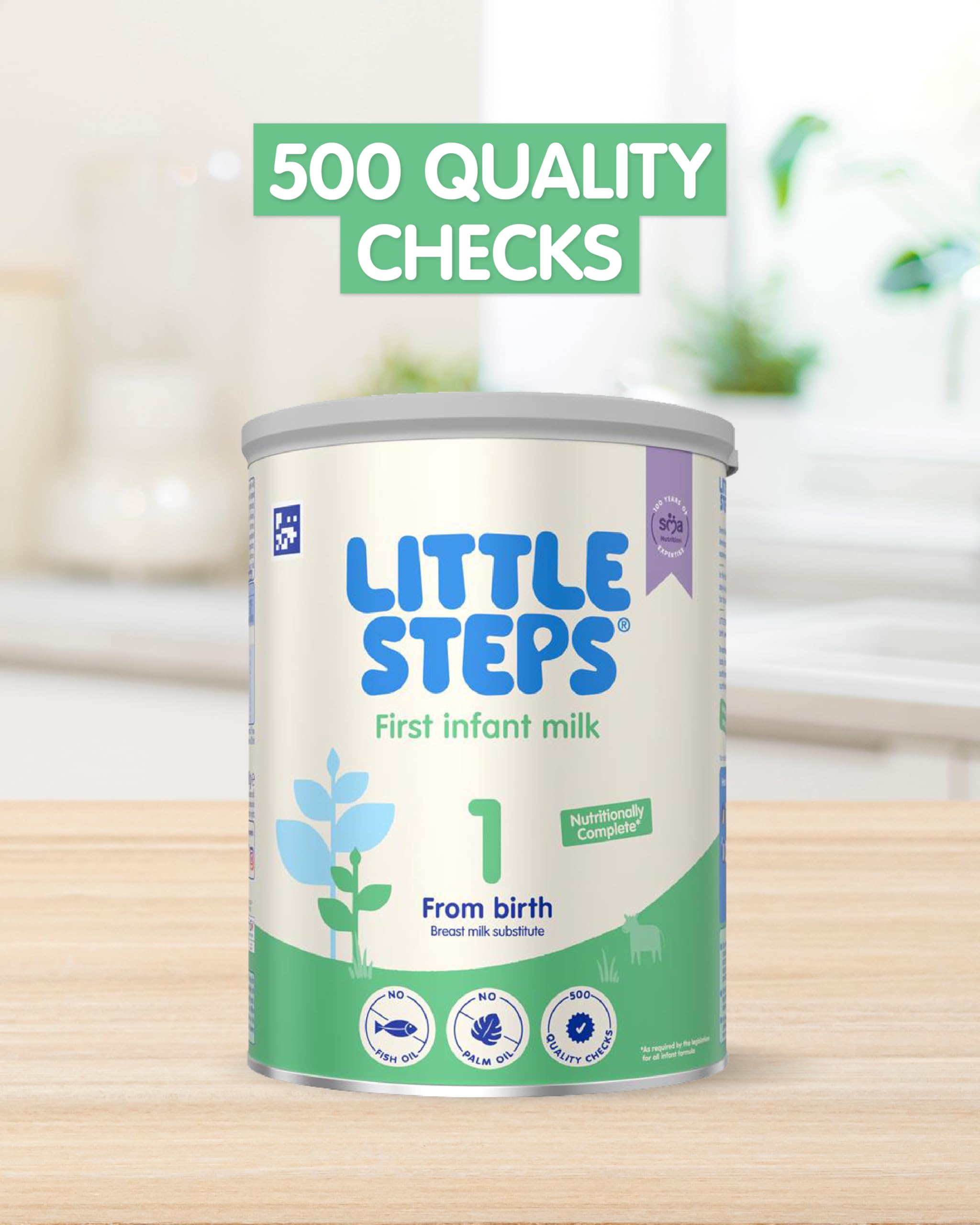 LITTLE STEPS First Infant Baby Milk Formula Powder - From Birth, 800g 2
