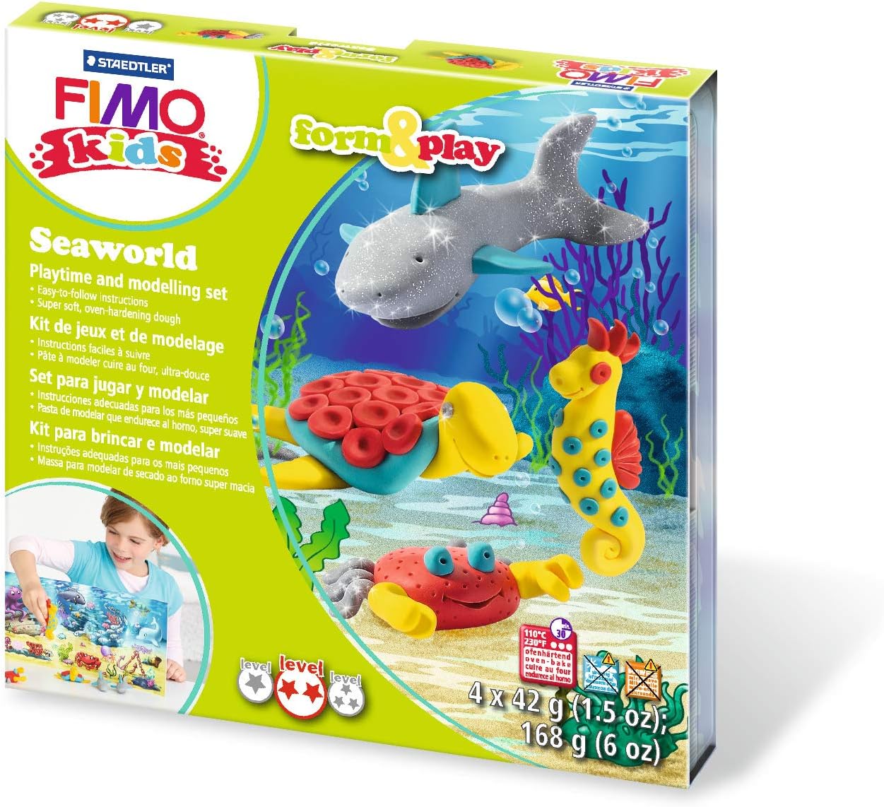 Fimo 8034 14 LZ Kids Seaworld Form and Play Set - Creative Modeling Playset for Children 1
