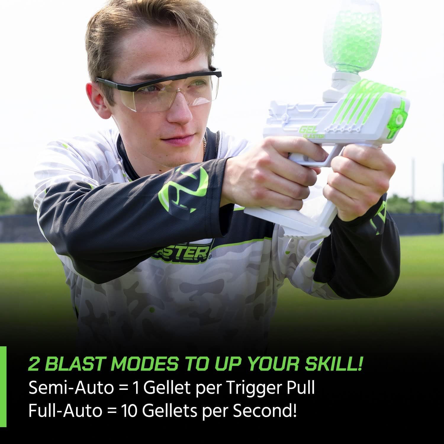 Gel Blaster SURGE Gen3 - 10,800 Rounds, 30m Range, Semi & Fully Automatic - Electric Green 2