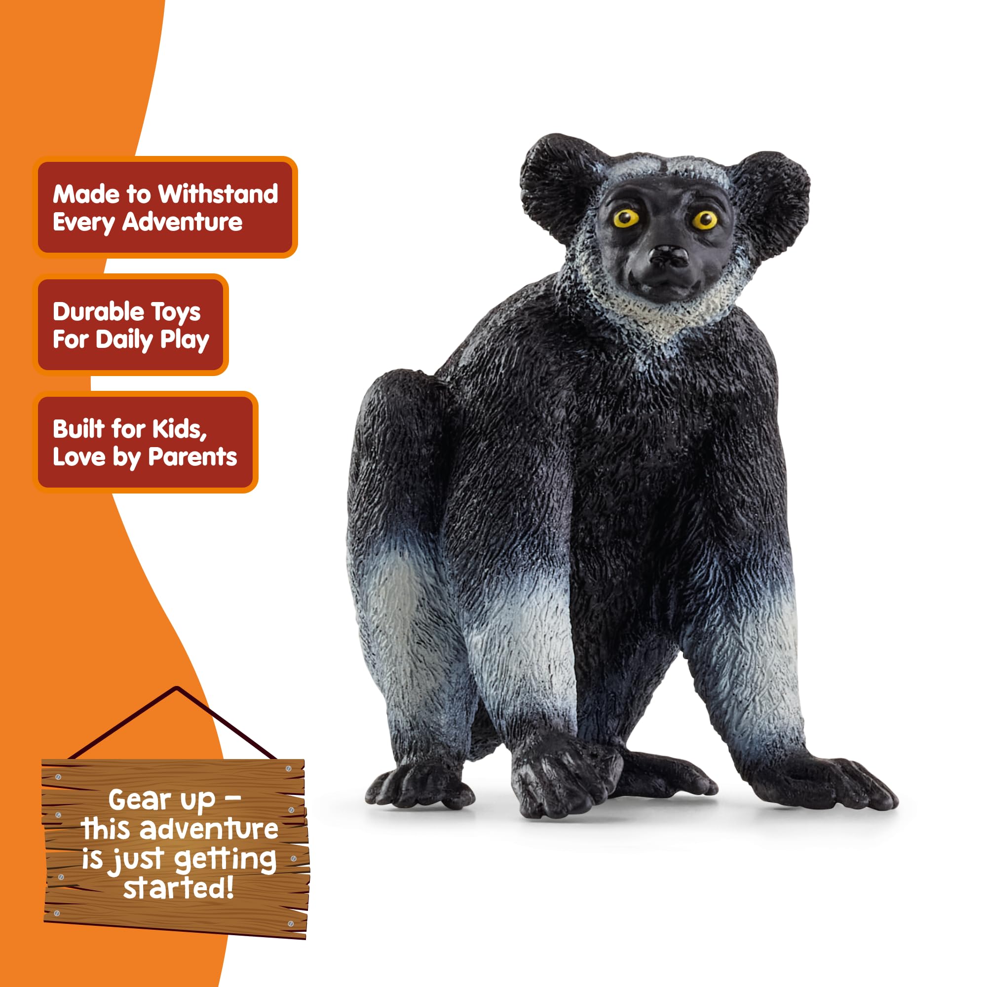 Schleich 14877 Indri Figurine - Realistic Wildlife Animal Toy for Ages 3+ 10