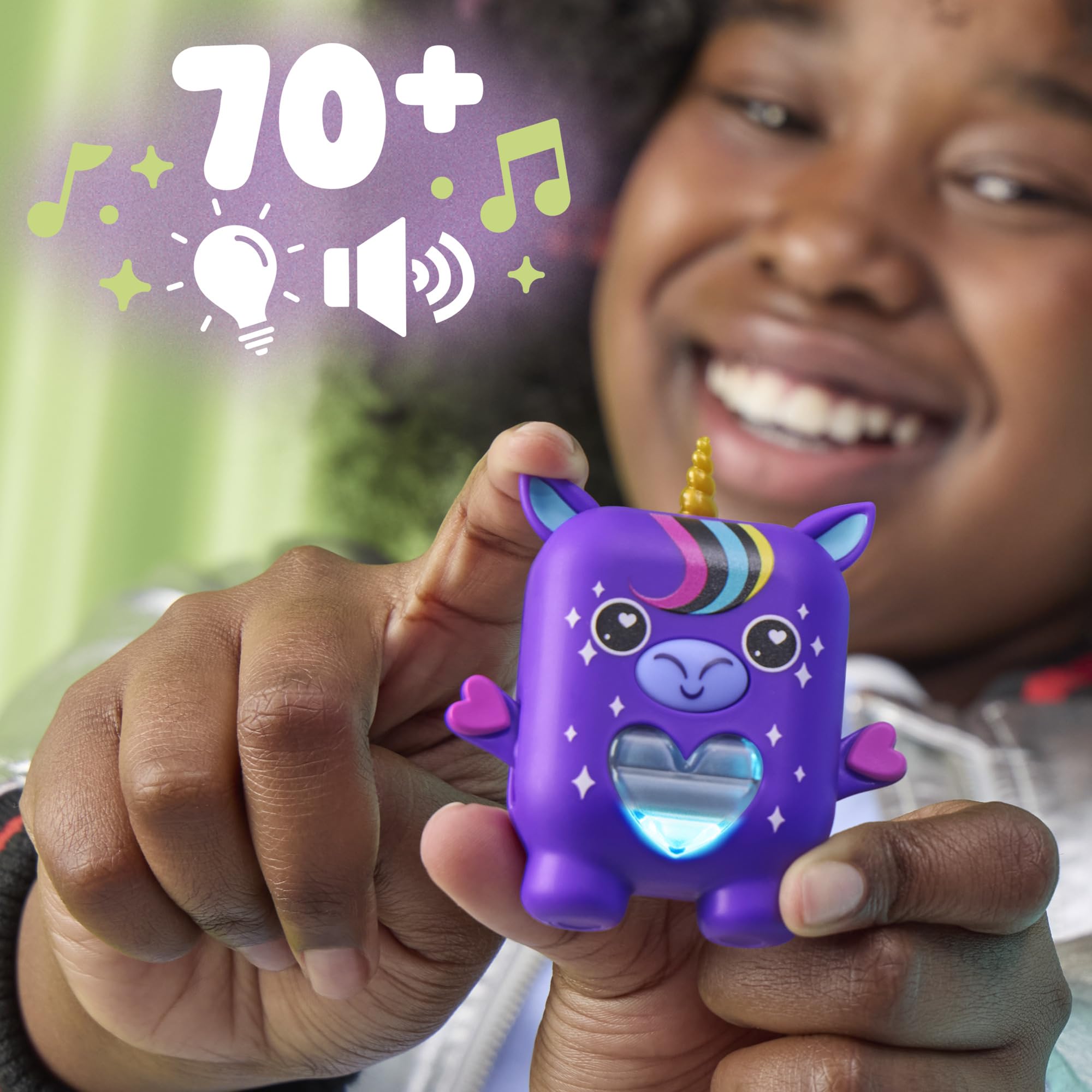 Hasbro Nano-Mals Stardream the Unicorn - Electronic Fidget Pet with Light-Up Heart, 70+ Reactions & Silent Mode 13