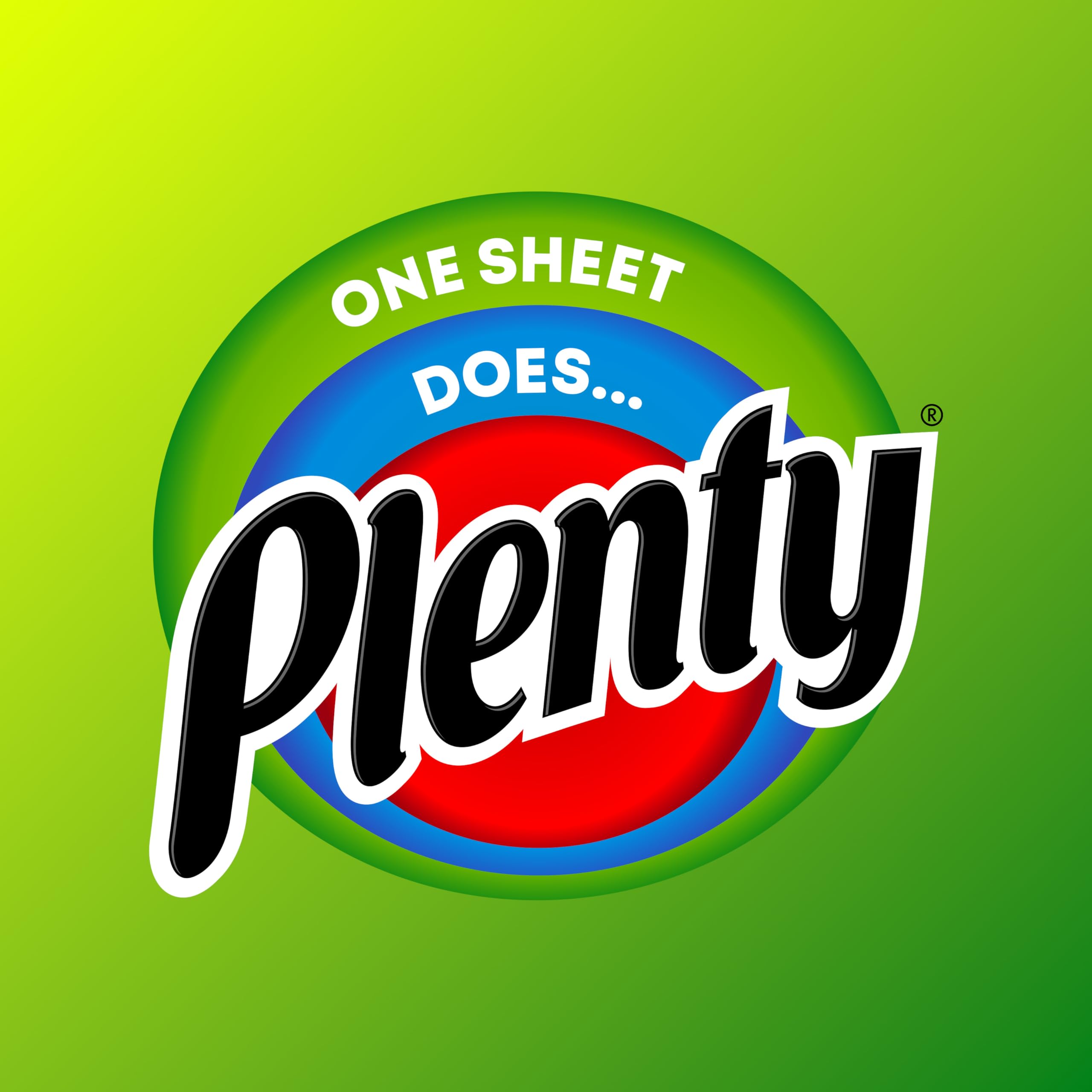 PLENTY Original Kitchen Roll - 50% More Absorbent | 6 Rolls, 570 Sheets Total 6
