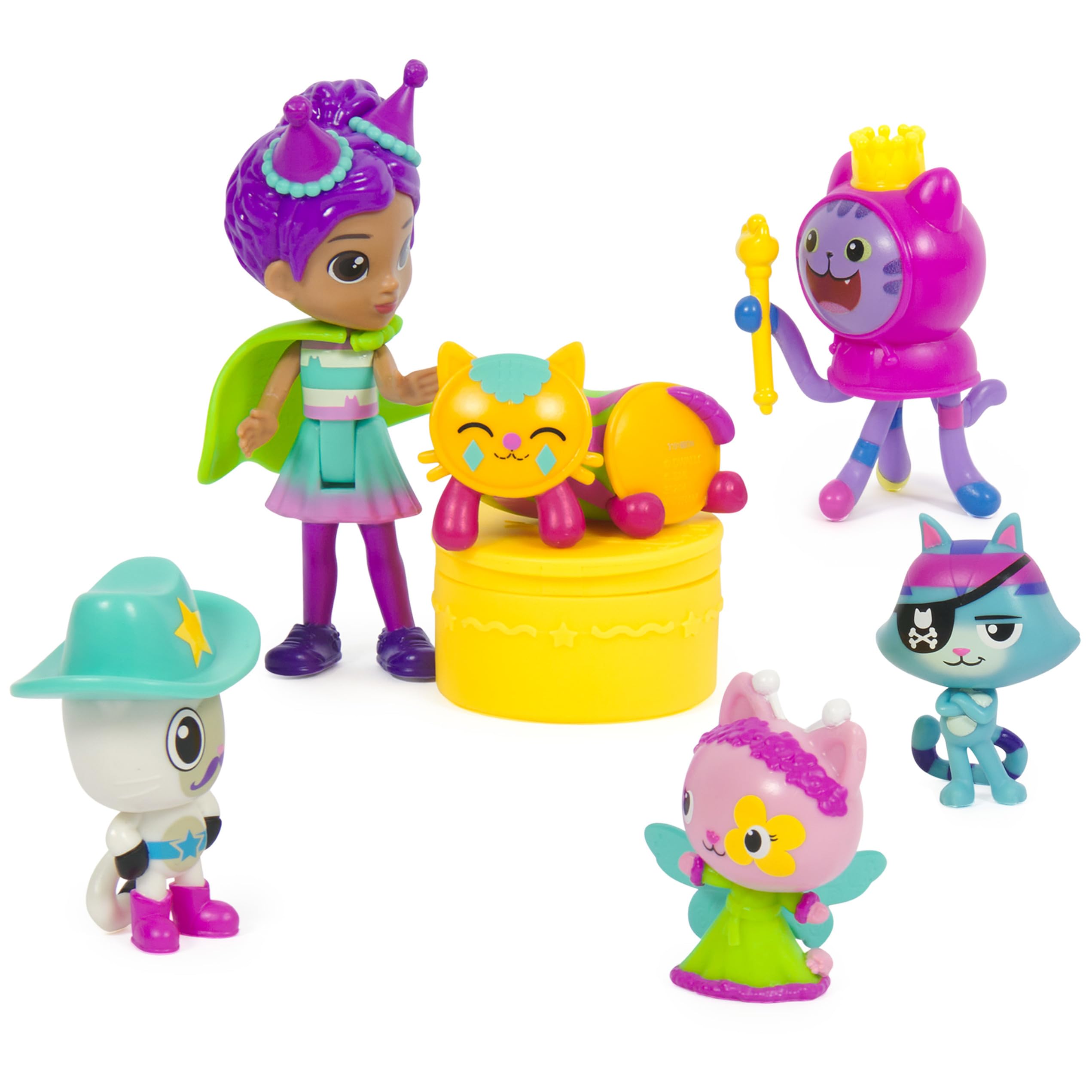Gabby’s Dollhouse Celebration Figure Set - 6 Toy Figures with Surprise Cape & App Reward, Kids' Playset for Ages 3+ 1