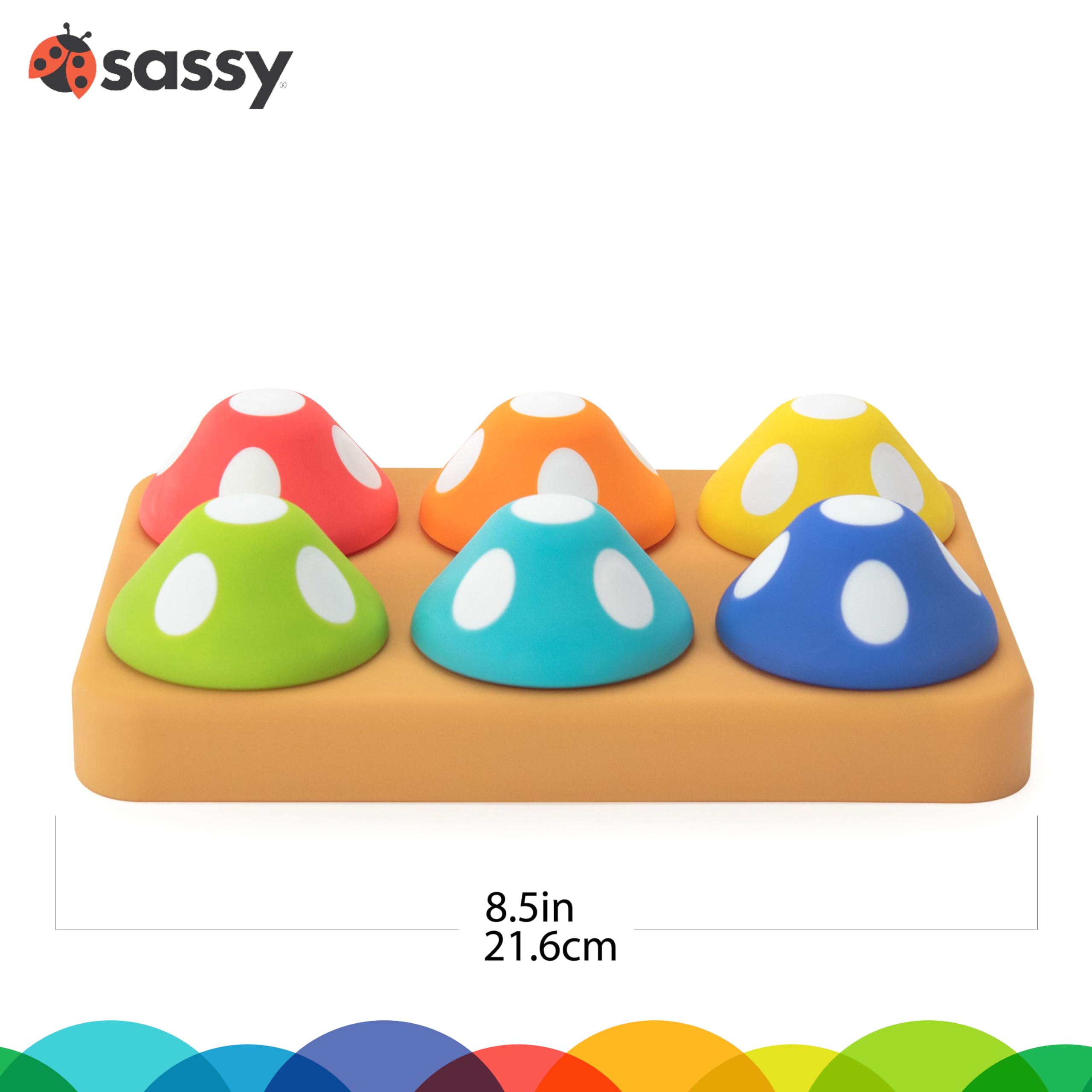 Sassy Matching Mushrooms - Fine Motor Skills & Emotional Learning Toy for Babies 3