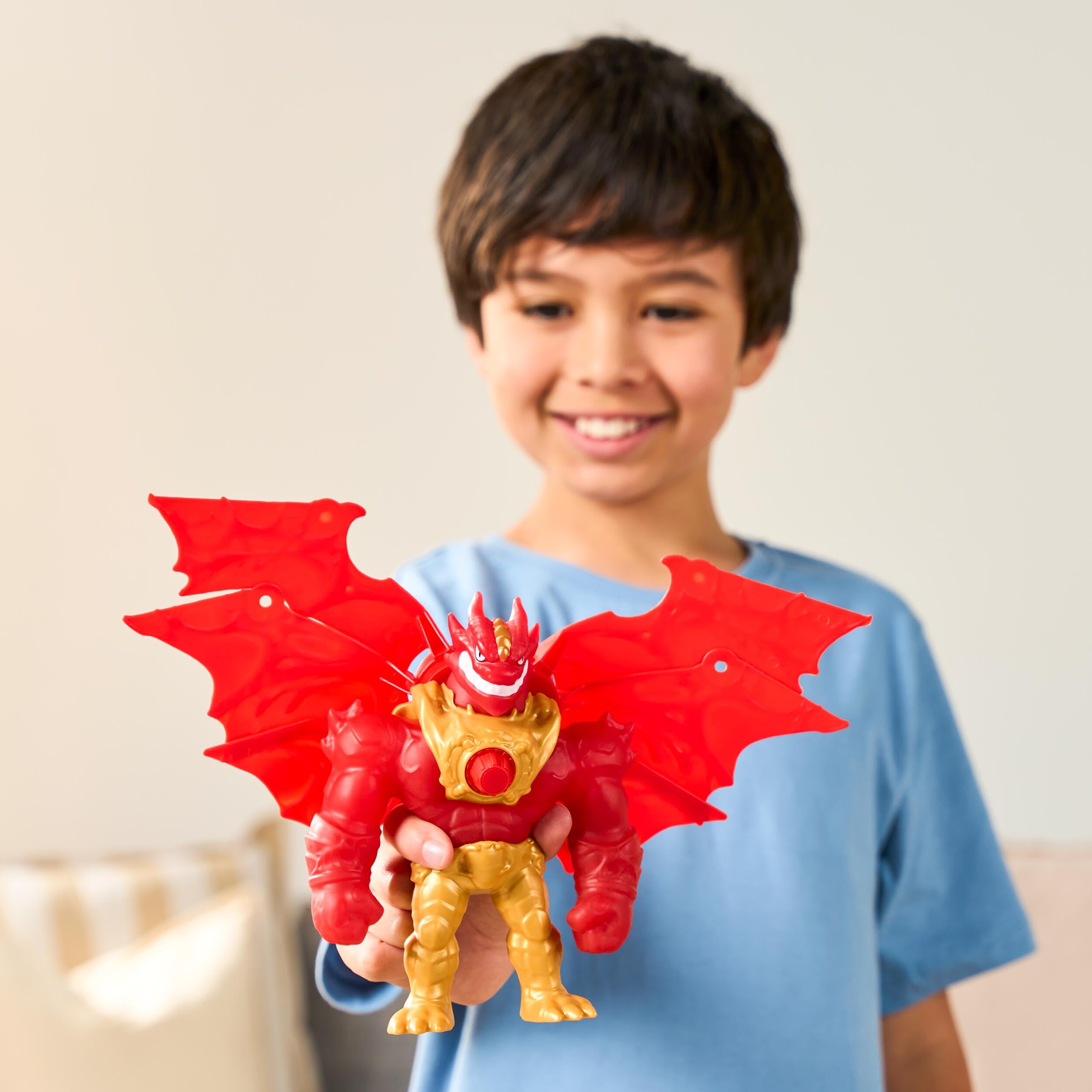 Heroes of Goo Jit Zu Battlewing Blazagon Power-Up Figure - 8.5" Tall, Stretchy Action with Goo-Activated Wings 4