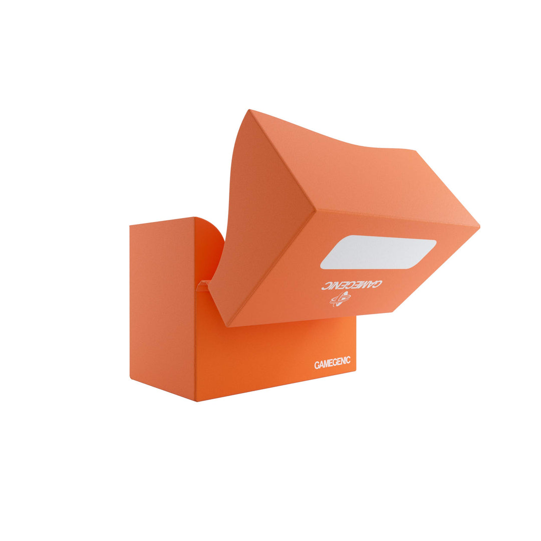 Gamegenic 80-Card Side Holder - Holds 80 Double-Sleeved Cards, Orange