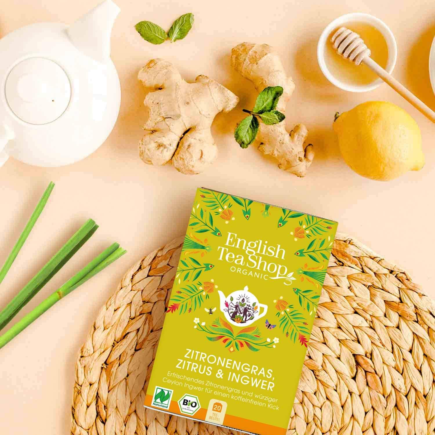 English Tea Shop - Lemongrass Citrus & Ginger Herbal Tea (20 Sachets, 30g) 2