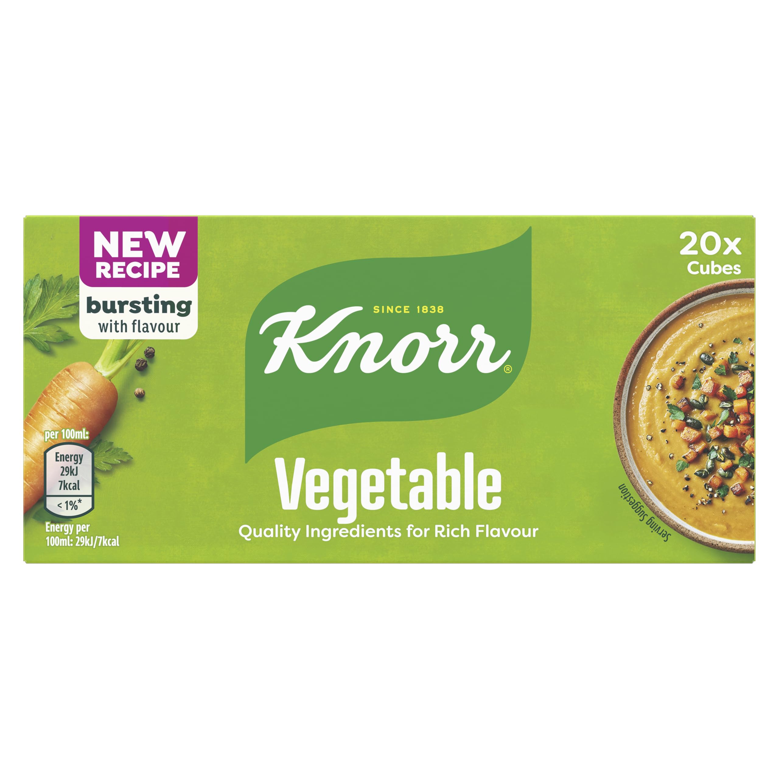 Knorr Vegetable Stock Cubes - Rich Flavour, Gluten-Free | 20 x 10 g 1