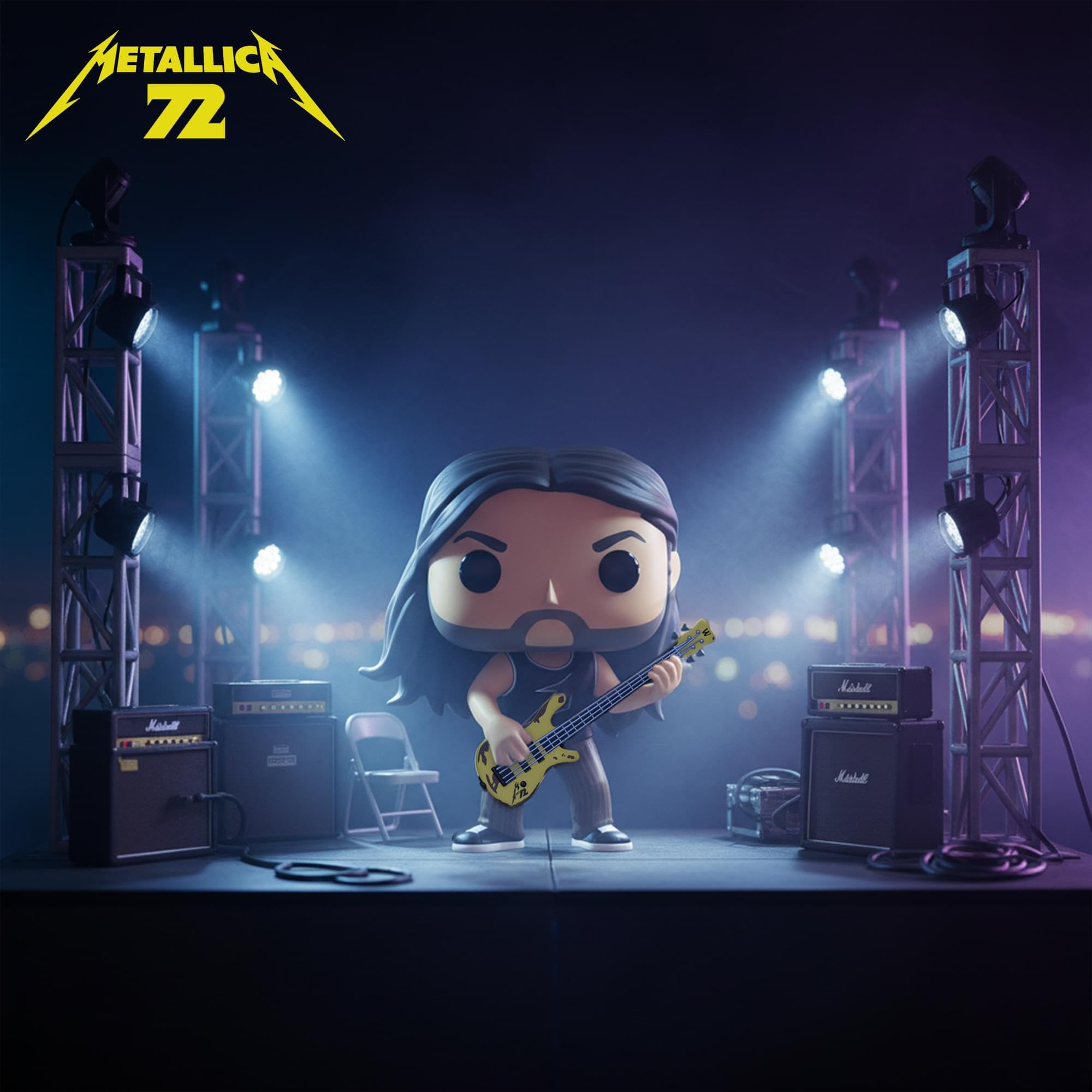 Funko Pop! Rocks: Robert Trujillo (Metallica) Collectible Vinyl Figure | Approx 3.75 Inches Tall 5
