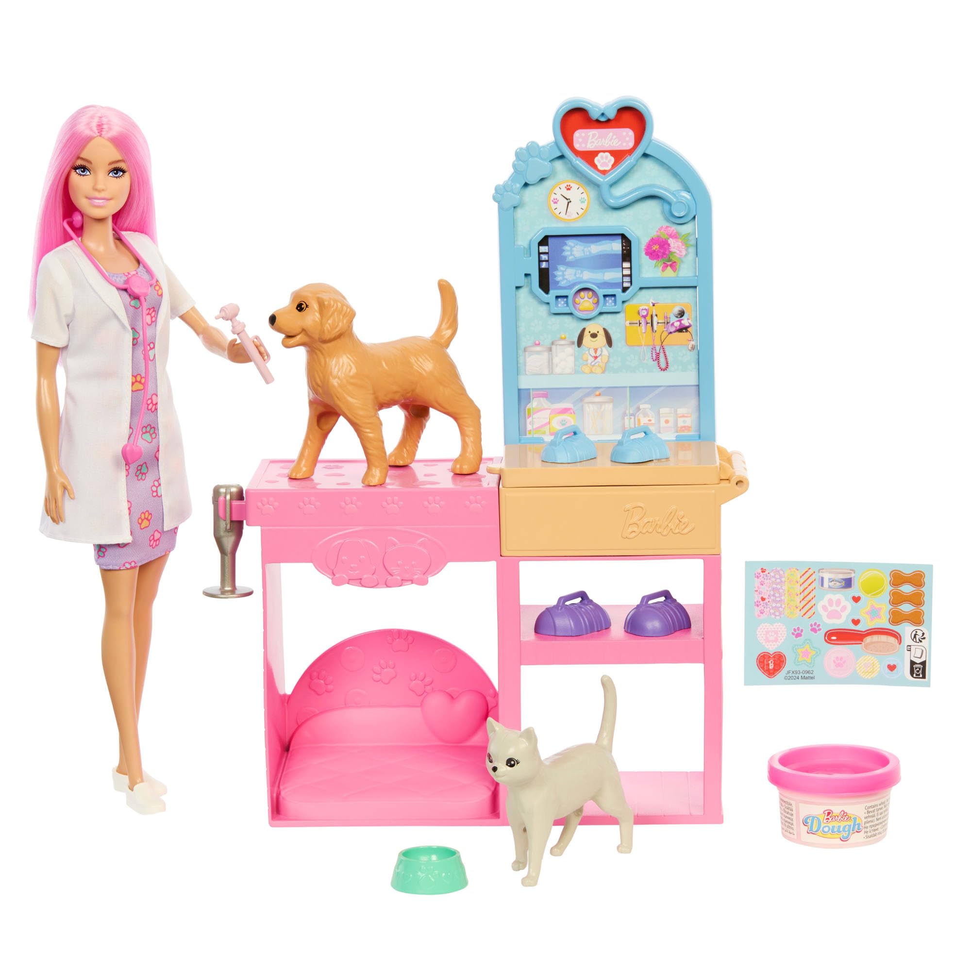 Barbie Fast Cast Veterinarian Clinic Playset with Pink Cast Maker | Ages 4+ | 10+ Pieces 1
