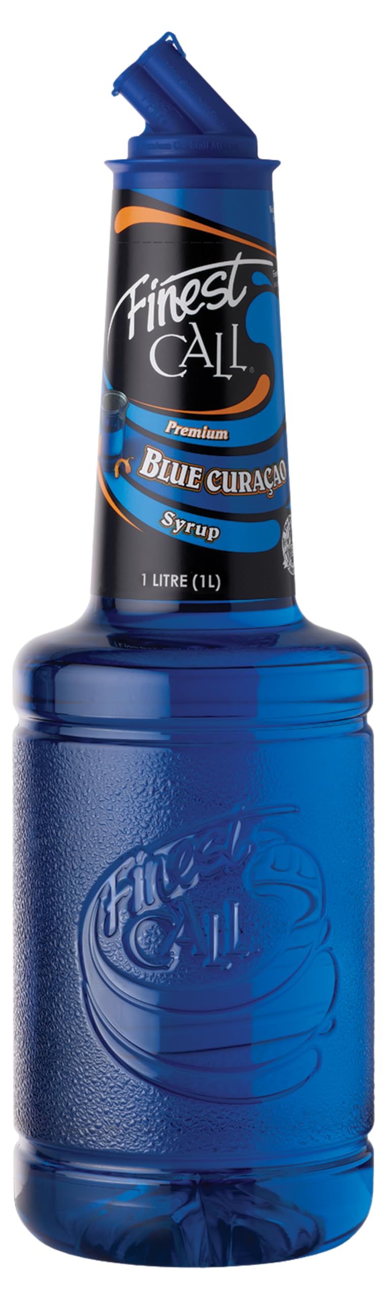Finest Call Blue Curacao Syrup - Non-Alcoholic Orange Flavor Cocktail Ingredient | 1 Litre 1