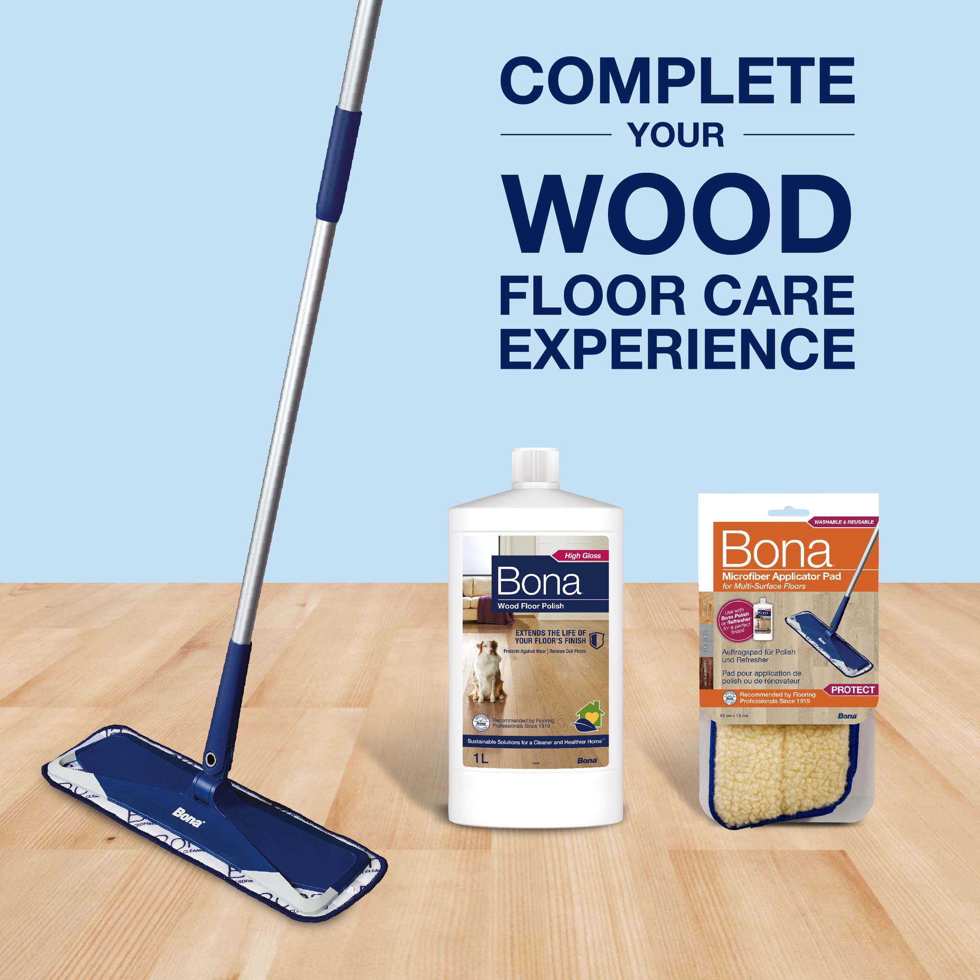 Bona Wood Floor Polish - Gloss Finish Maintenance Coating | 1 Litre 9