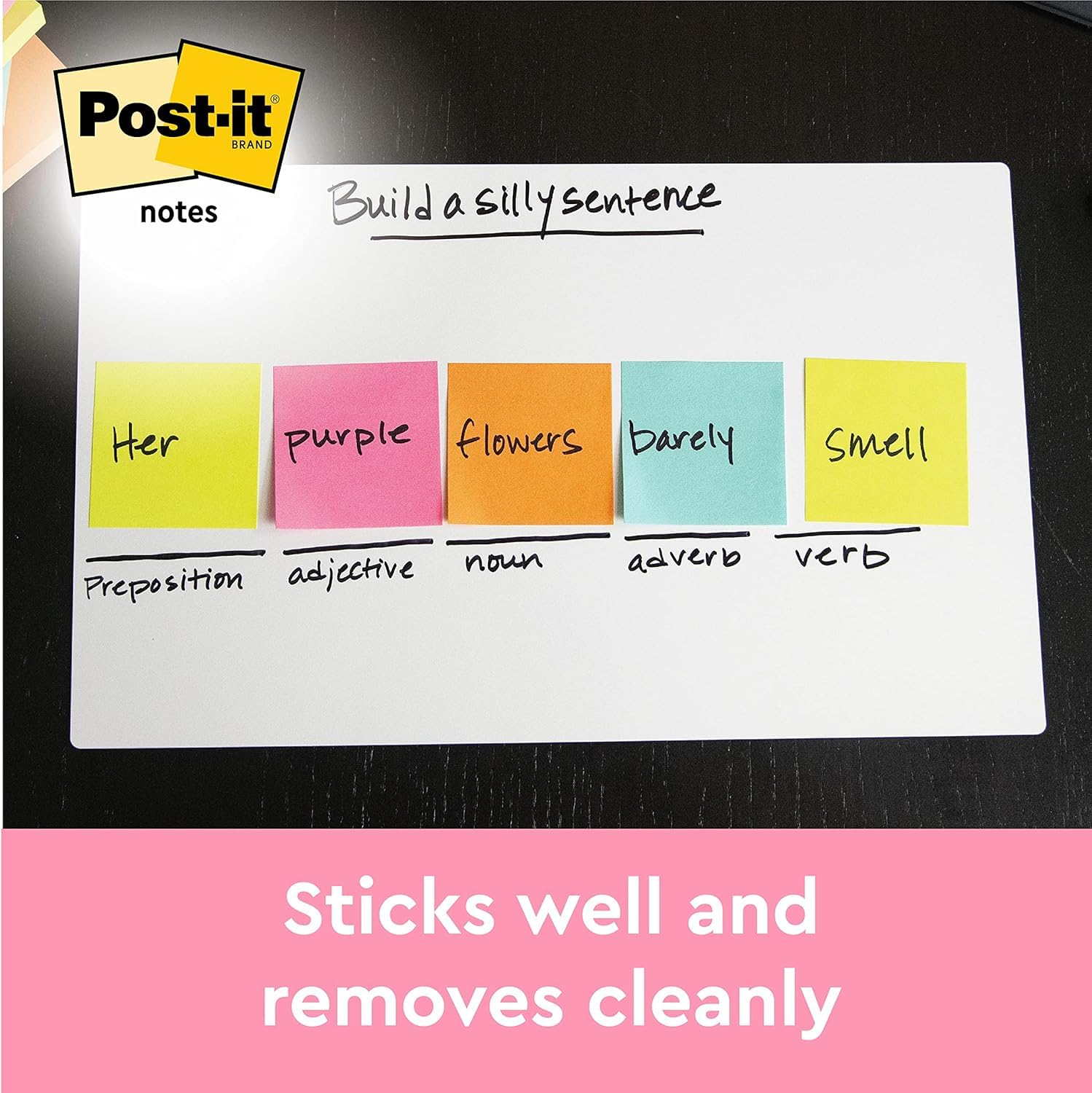 Post-it 6812P Self-Stick Notes - 51 x 38 mm | Neon Colour | Extra Eye-Catching 7