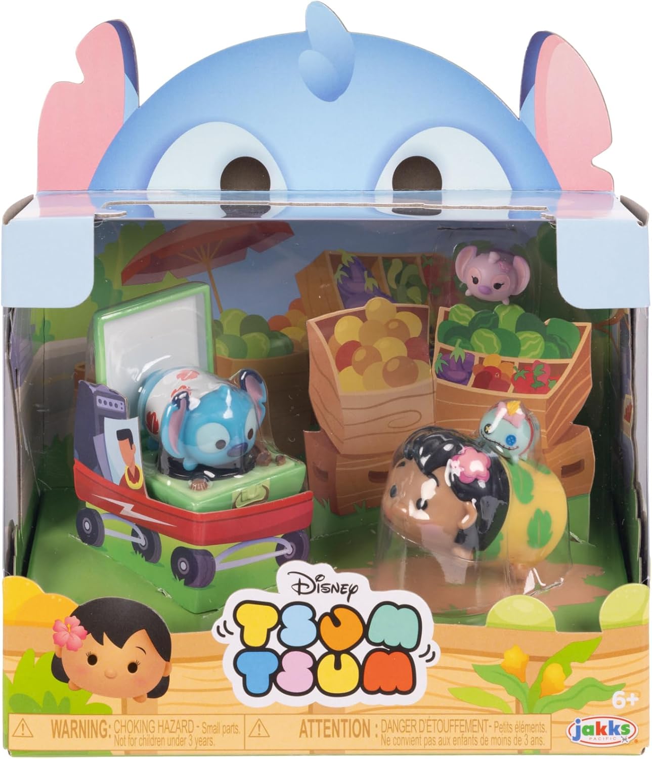 Disney Tsum Tsum Lilo & Stitch Story Moment Set - 4 Figures with Accessory in Window Box 1