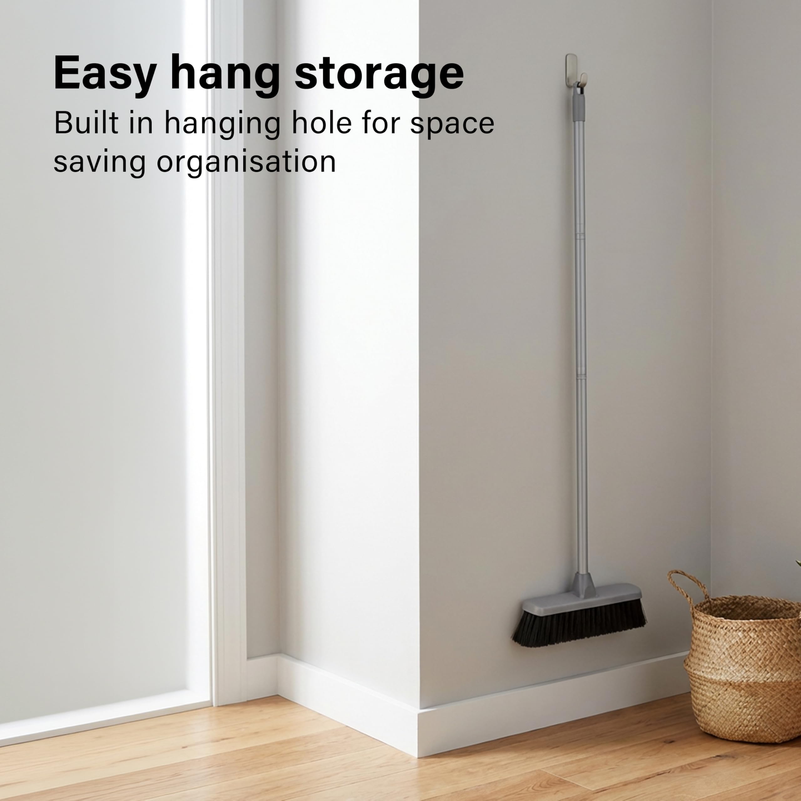Ofah Hand Broom - Soft Bristles for Dust-Free Indoor Cleaning | Grey Plastic 7