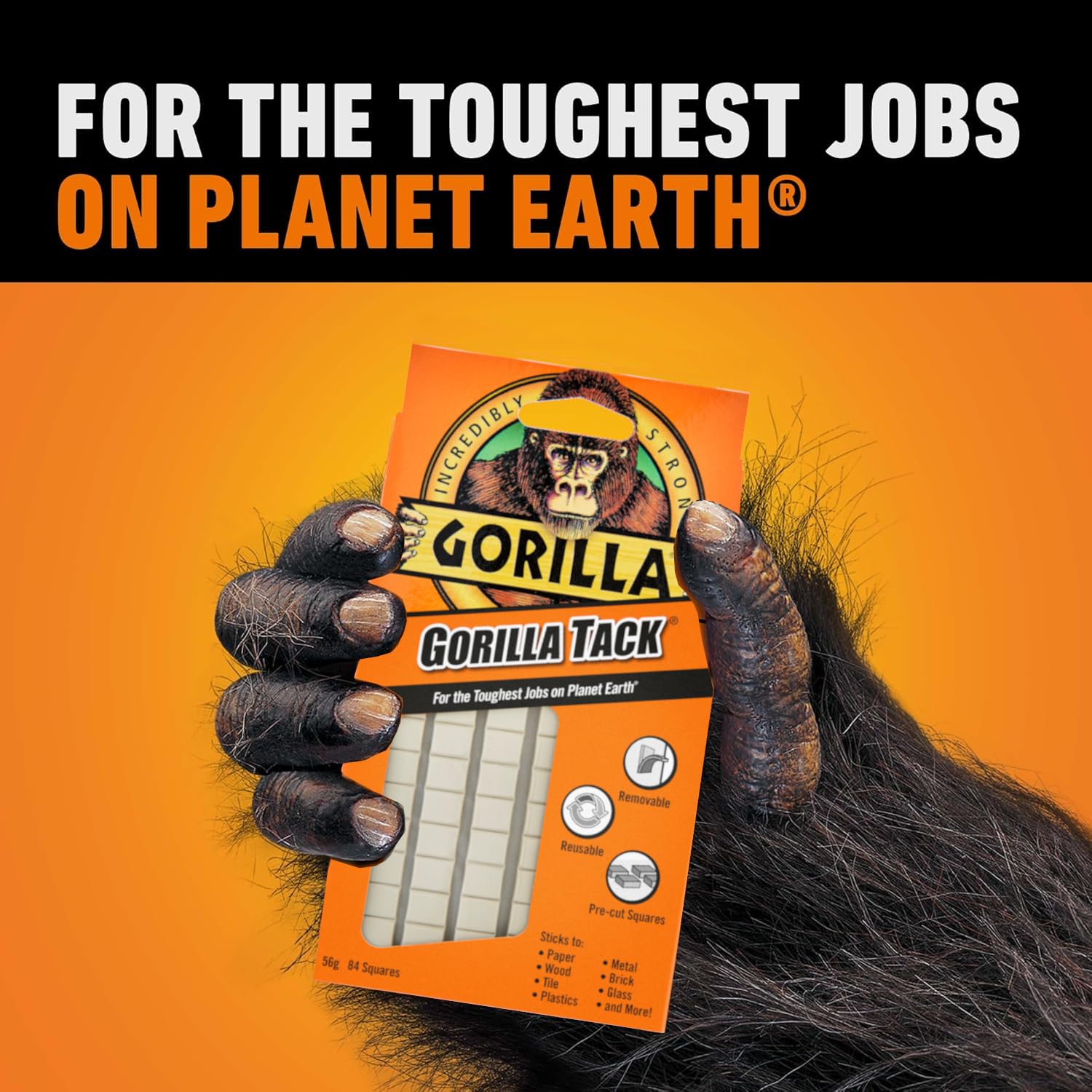 GORILLA Tack Adhesive Putty - Strong & Fast Drying | 56g White Putty | Model 3144001 7