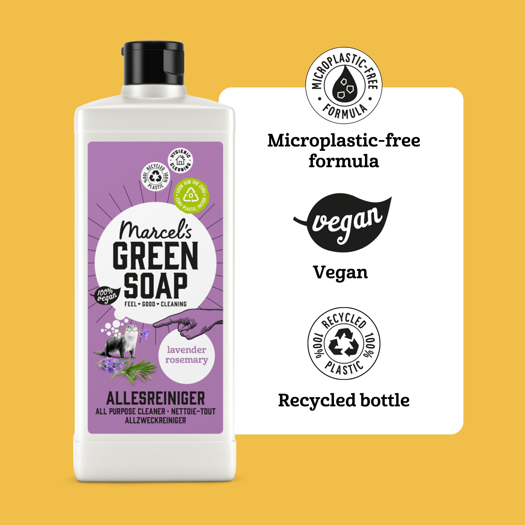 Marcel's Green Soap All Purpose Cleaner - Lavender & Rosemary Scent | 750 ml | Vegan & Microplastic-Free 3