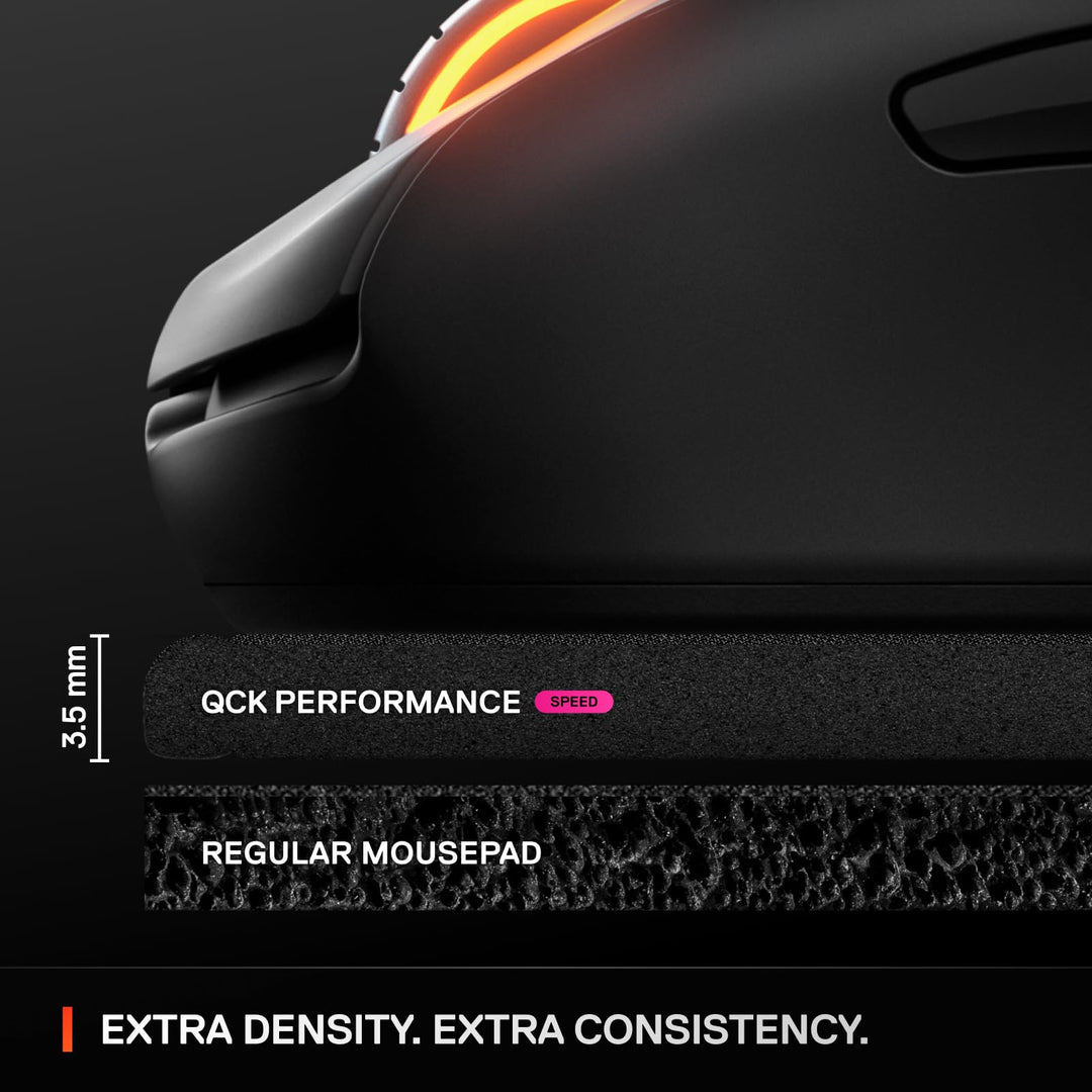SteelSeries QcK L Performance Speed Gaming Mousepad - 49x42 cm, Extra-Dense 3.5mm Base, Black