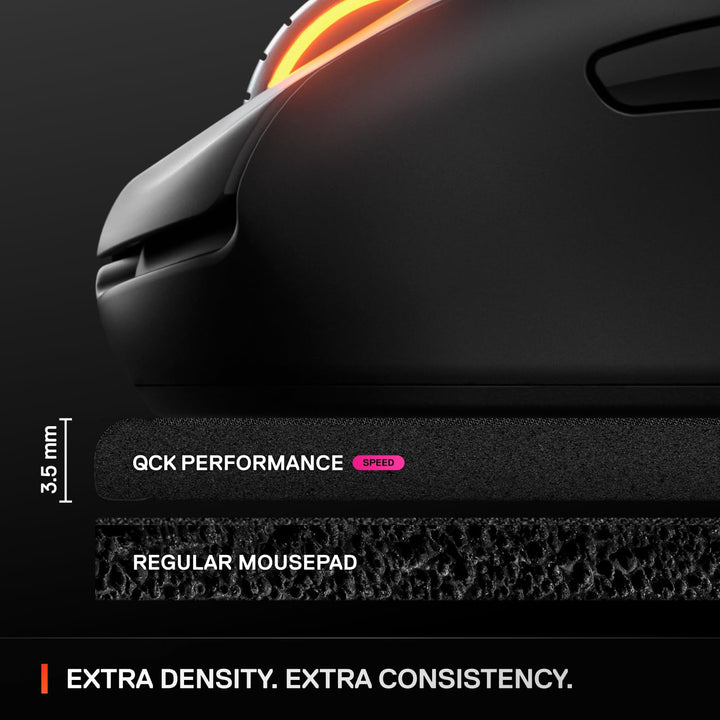 SteelSeries QcK L Performance Speed Gaming Mousepad - 49x42 cm, Extra-Dense 3.5mm Base, Black