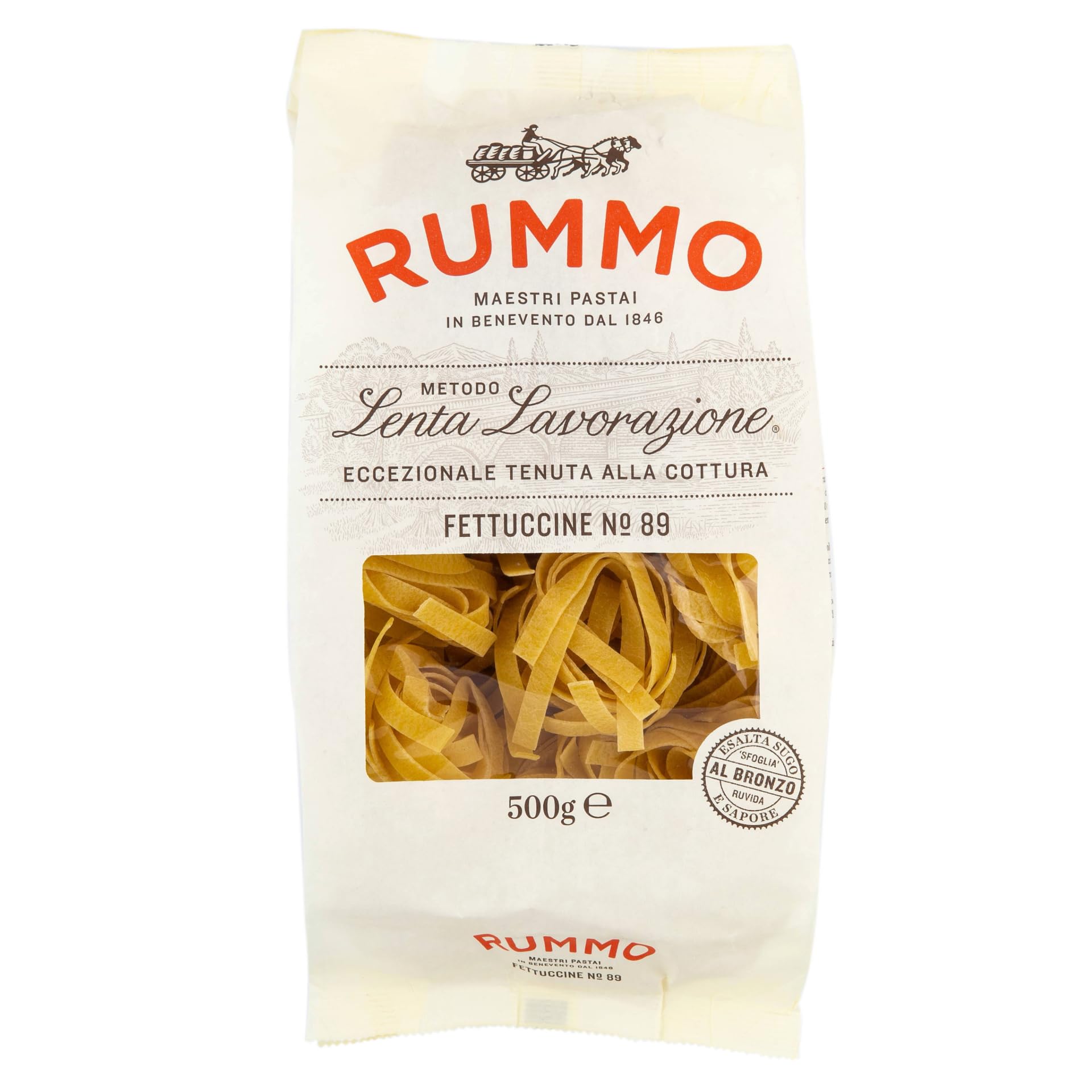 Rummo Fettuccine Pasta No.89 - Classic Ribbon-Cut, 500g Pack | Made in Italy