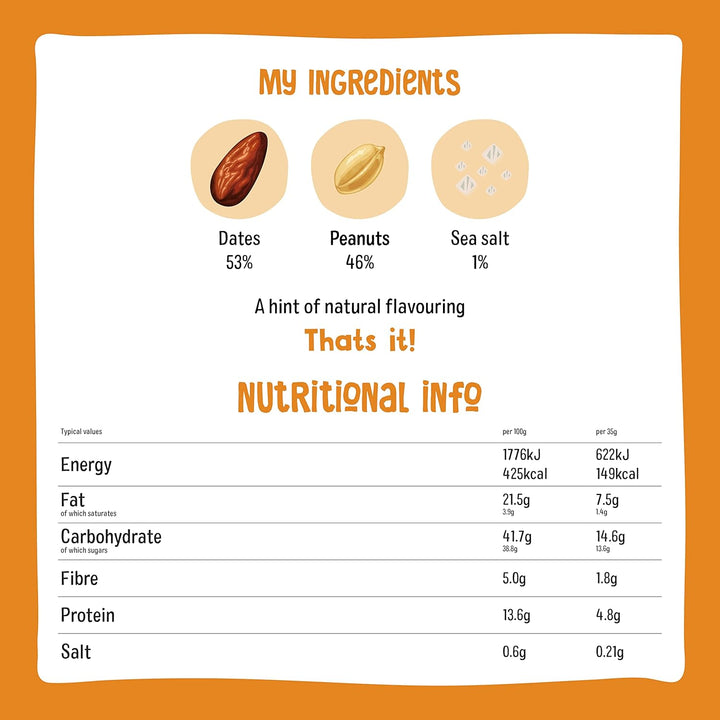 Nakd Peanut Delight Natural Fruit & Nut Bars - Vegan, Gluten-Free, No Added Sugar