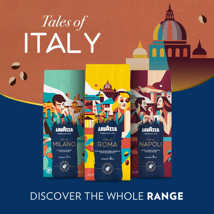 Lavazza Tales of Italy Napoli - Whole Coffee Beans 250g Soft Pack