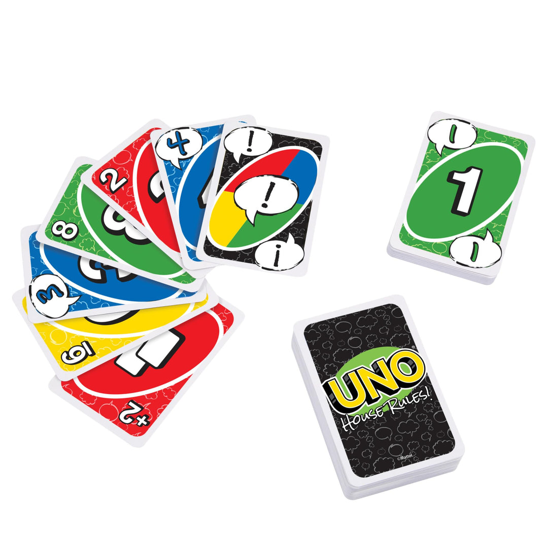 Mattel UNO House Rules Card Game for Family, Party & Travel - HRL31