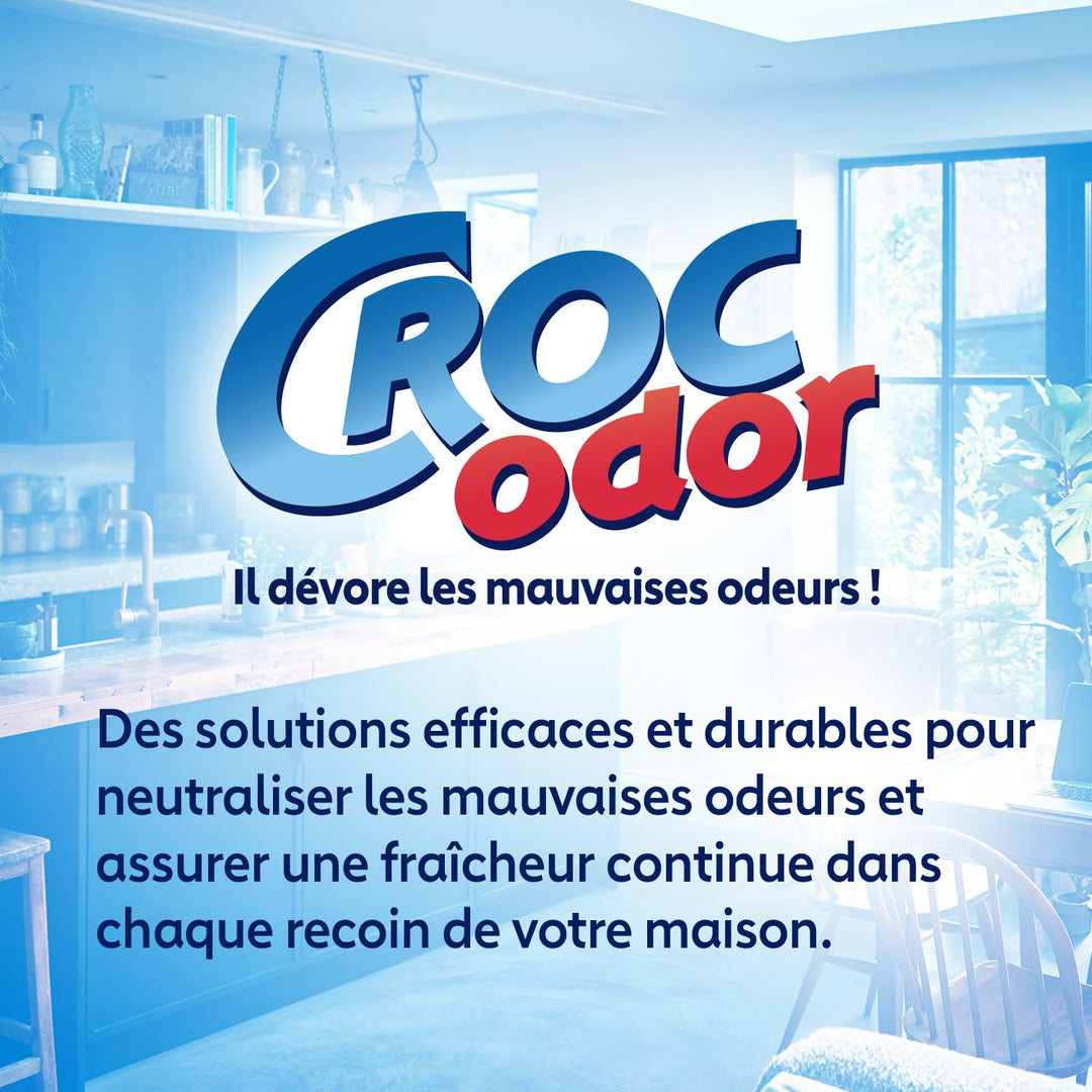 Croc Odor - Fridge Deodoriser Twin Pack, Unscented, Food Safe Formula with Natural Seaweed Extract