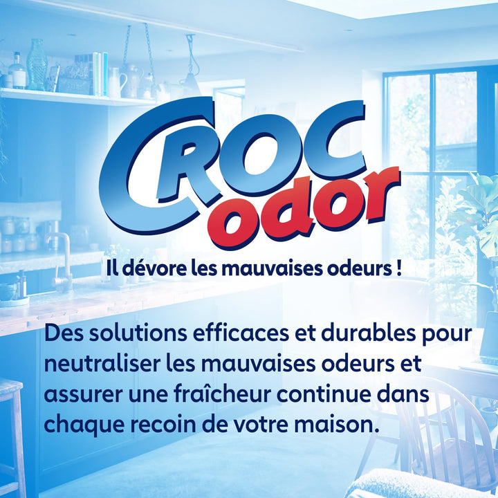 Croc Odor - Fridge Deodoriser Twin Pack, Unscented, Food Safe Formula with Natural Seaweed Extract