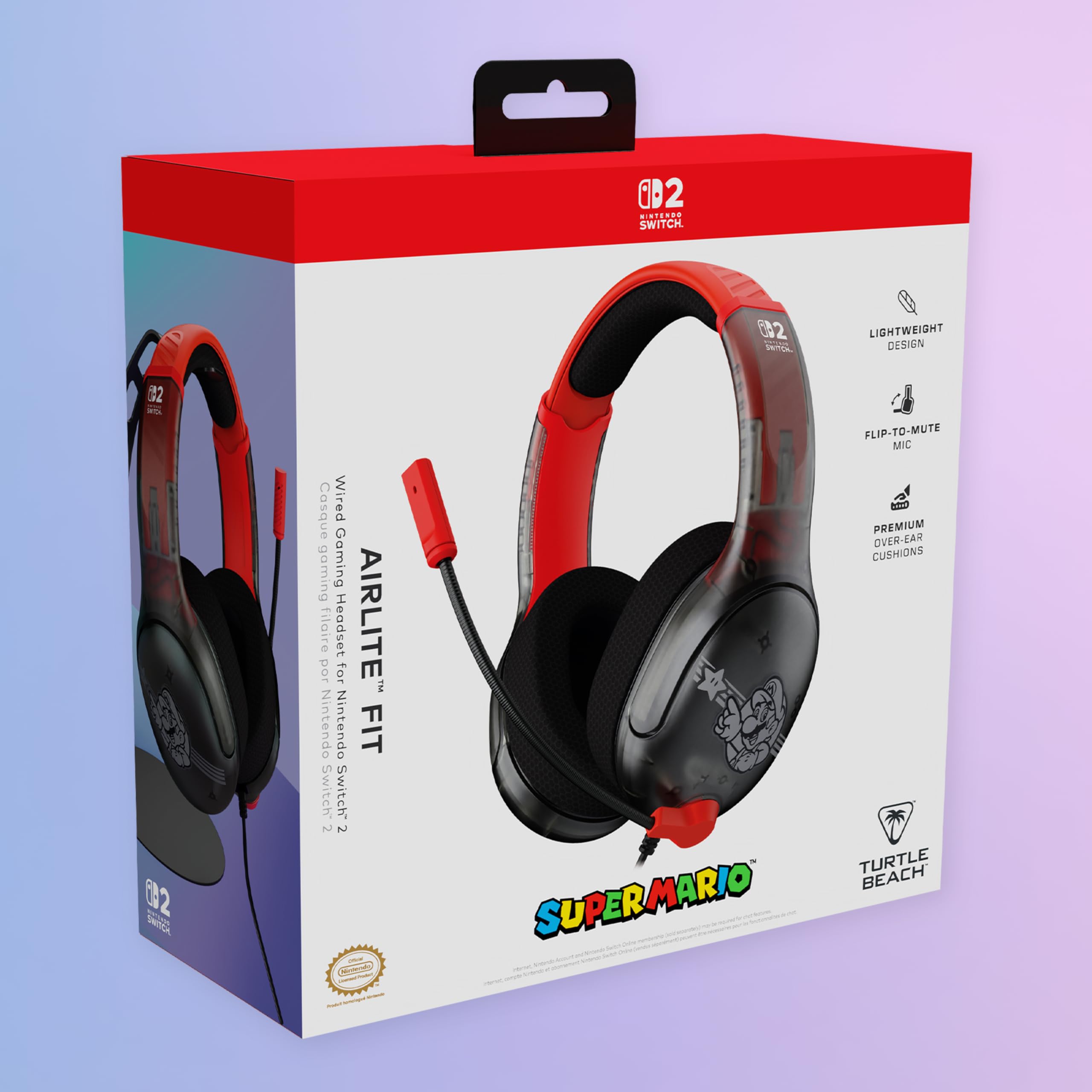 Turtle Beach Airlite Fit Mario Star Wired Gaming Headset | Officially Licensed for Nintendo Switch 2 8