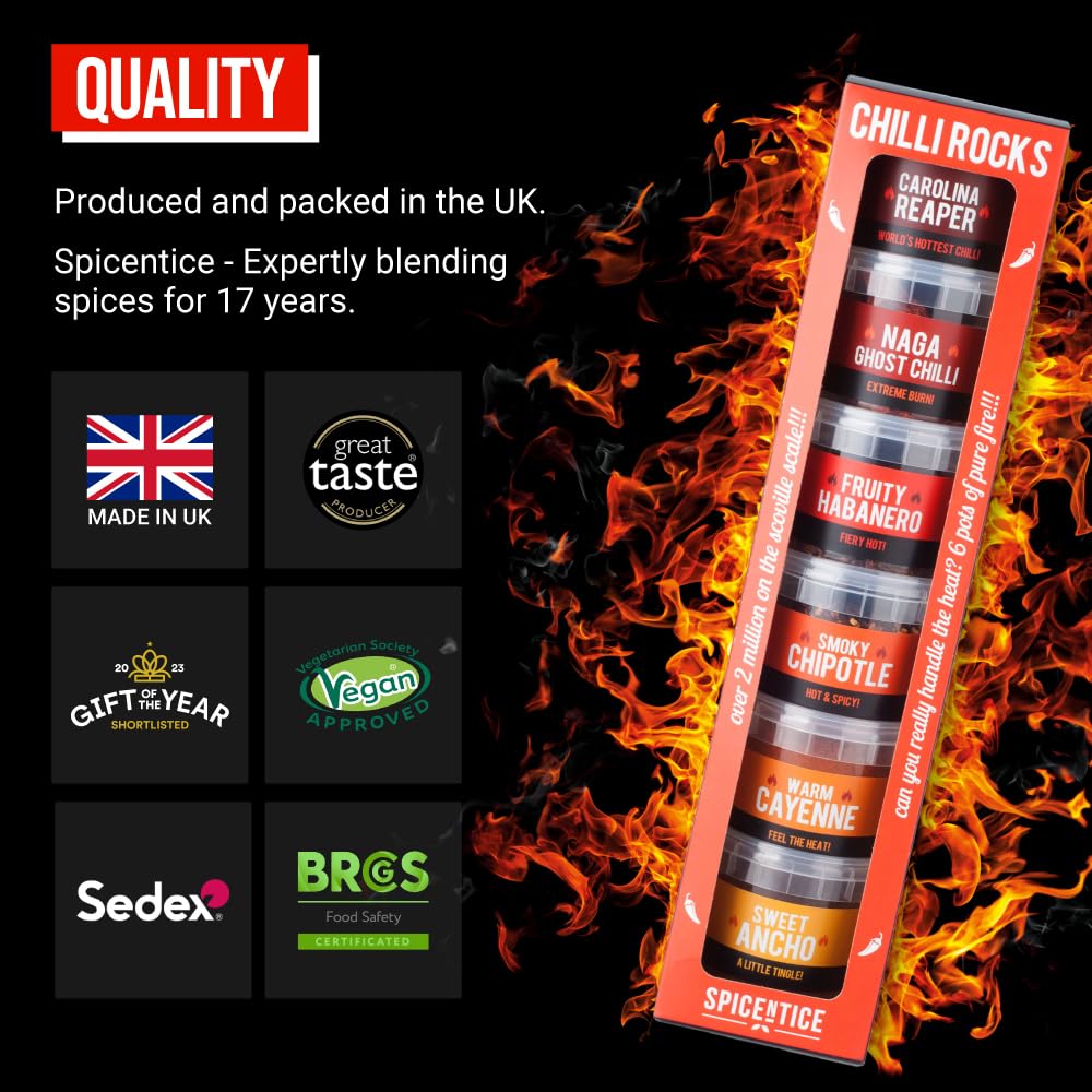 SPICE "N" TICE - Ultimate Hot Chilli Pepper Gift Set - 100% Pure Premium Chilli 6-Pack 5