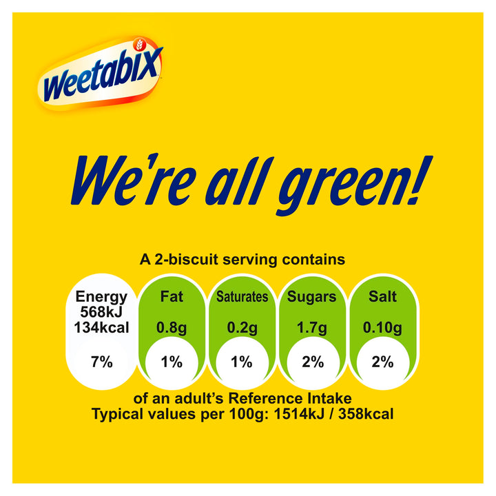 Weetabix - Breakfast Biscuits Packed with Fibre, High in Vitamin D, Low Sugar & Salt, 12 Biscuits (215g)