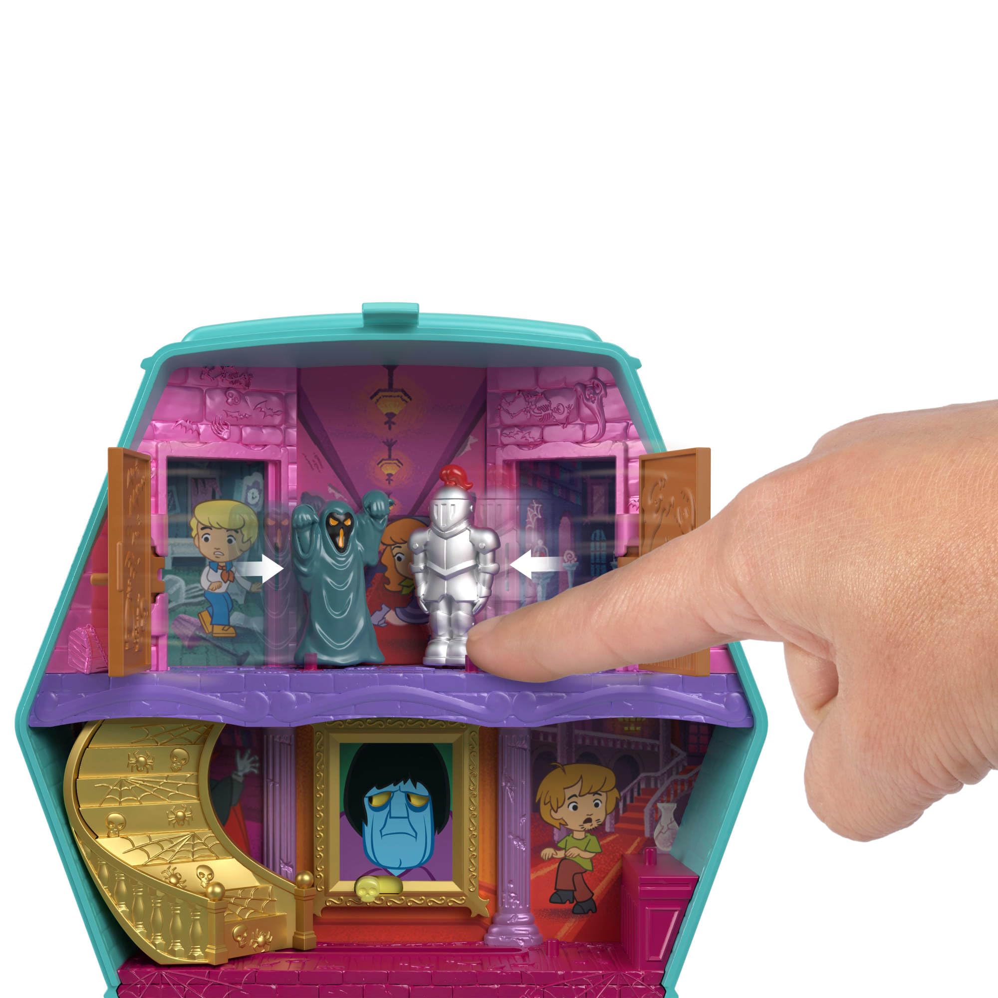 Polly Pocket Scooby-Doo Mystery Machine Compact Playset with Velma & Scooby Dolls | Ages 4+ 5