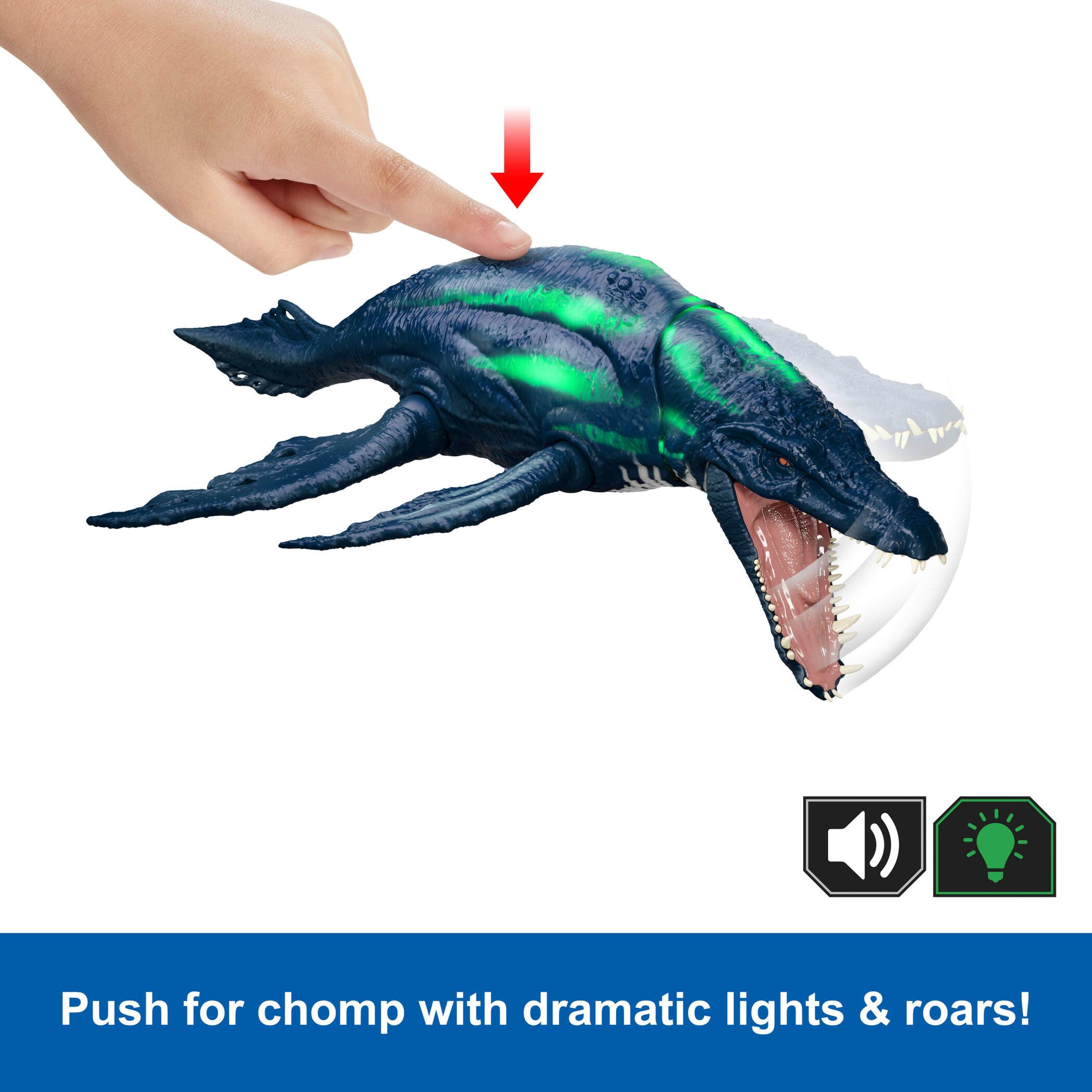 Mattel Jurassic World Wild Roar Brachauchenius Dinosaur Action Figure Toy - 12.4 Inch, Ages 4+ 4