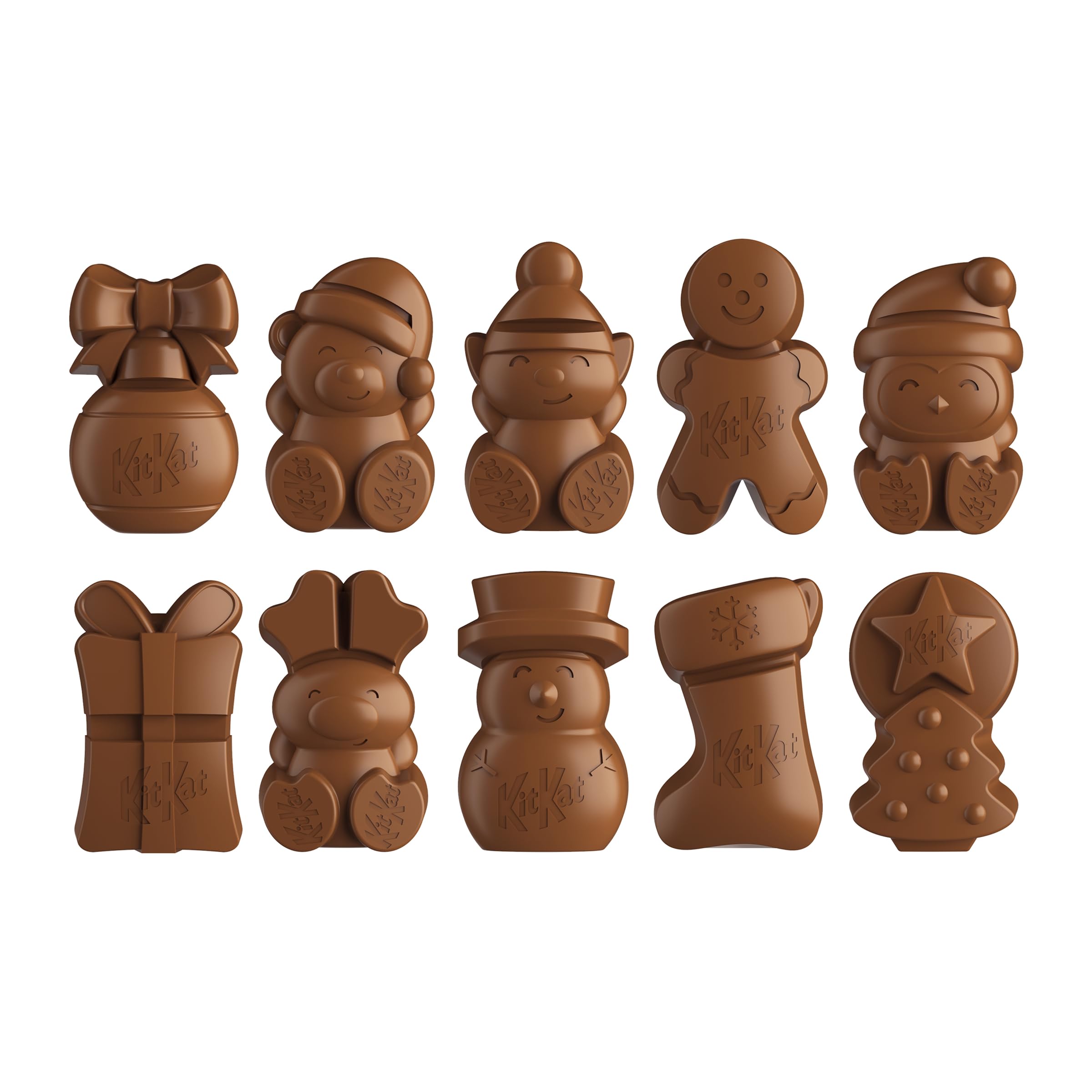 KitKat Christmas Friends 100ct Assorted Gluten-Free Milk Chocolate Figures 3
