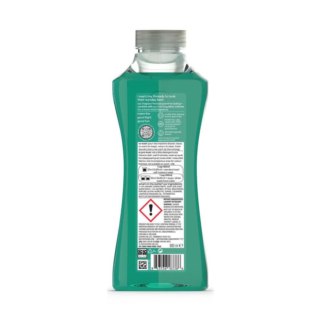Method Concentrated Laundry Detergent - Tropical Coconut Scent, 990ml
