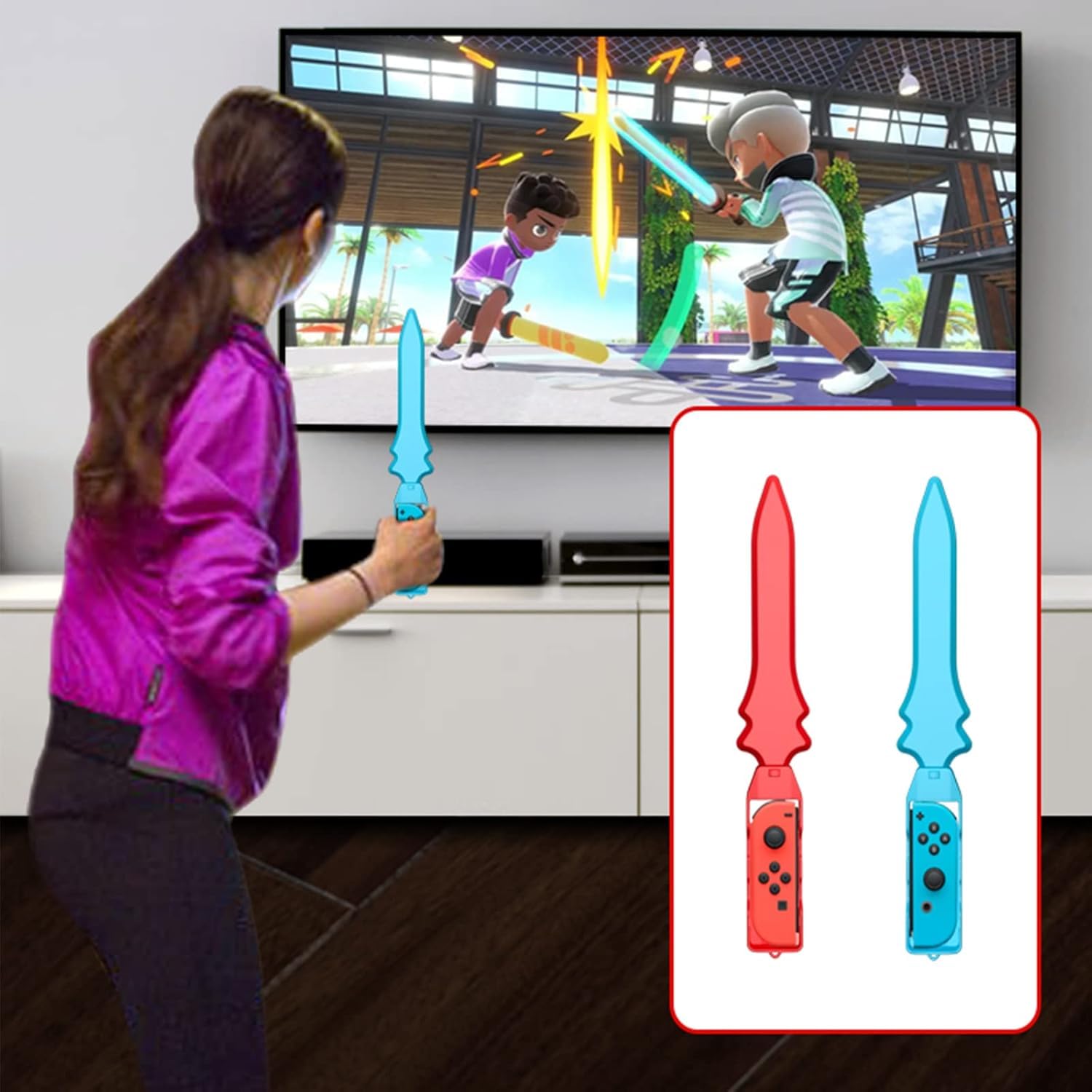 HLRAO 10 in 1 Nintendo Switch Sports Accessories Bundle for Switch & OLED Model 11