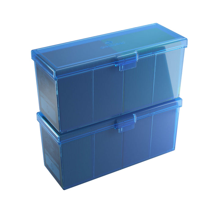 Gamegenic Fourtress 320-Card Deck Holder - Rigid Stackable Box with Lock, Blue