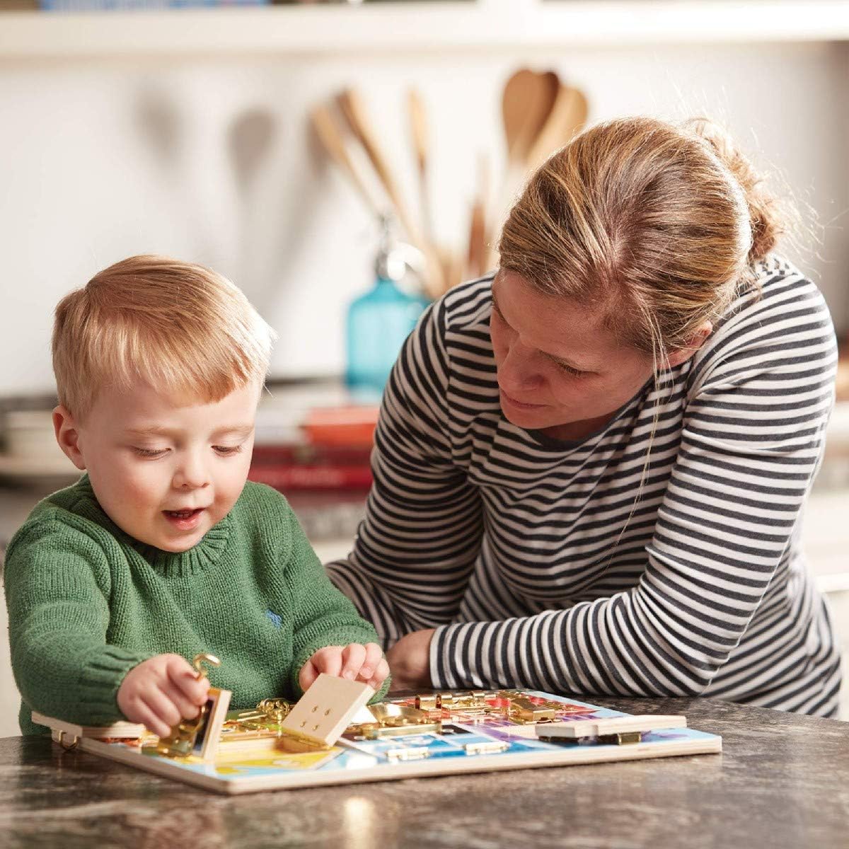 Melissa & Doug Latches Board - Wooden Educational Toy for Ages 3+