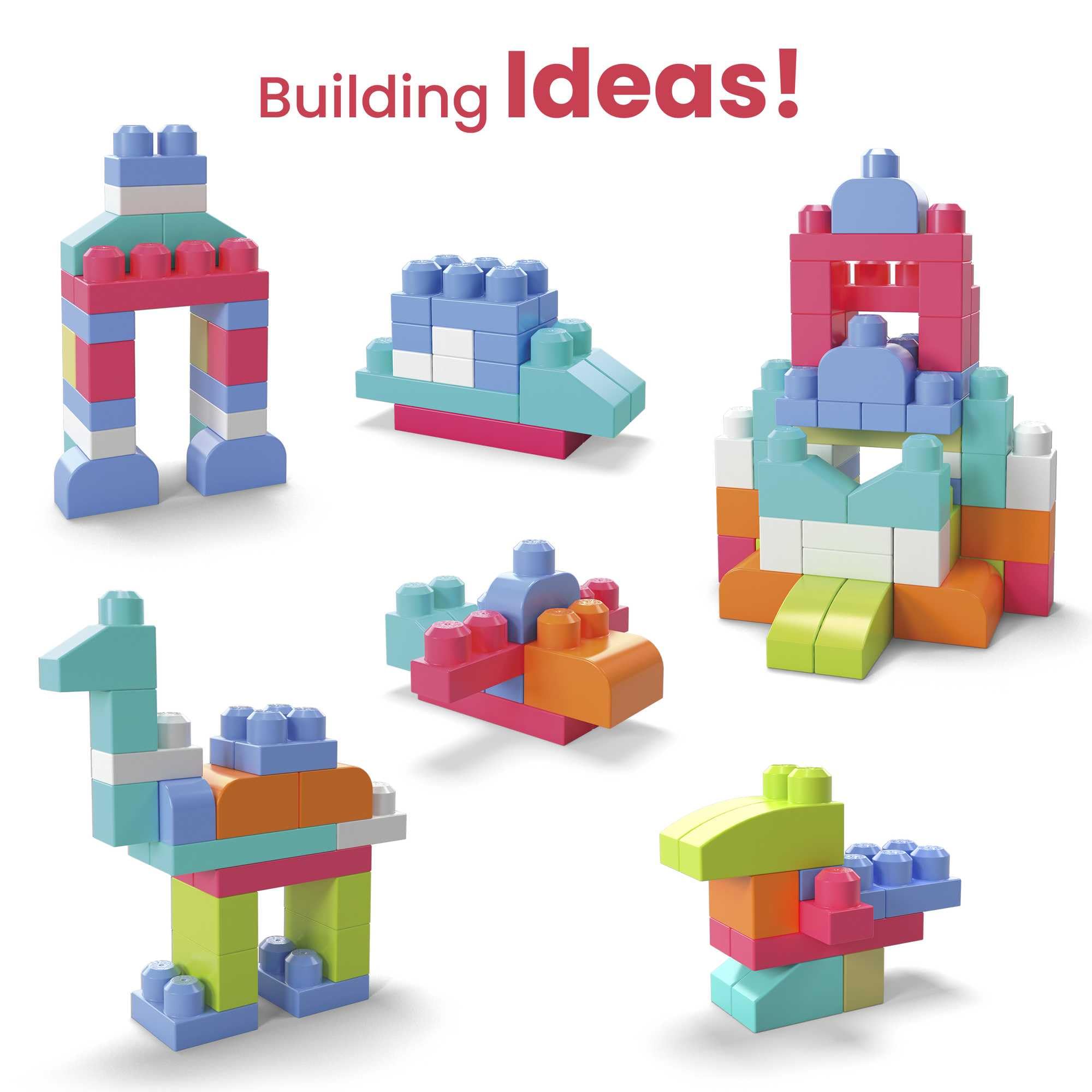 MEGA BLOKS Big Building Bag - 60-Piece Building Set for Ages 1+ 4