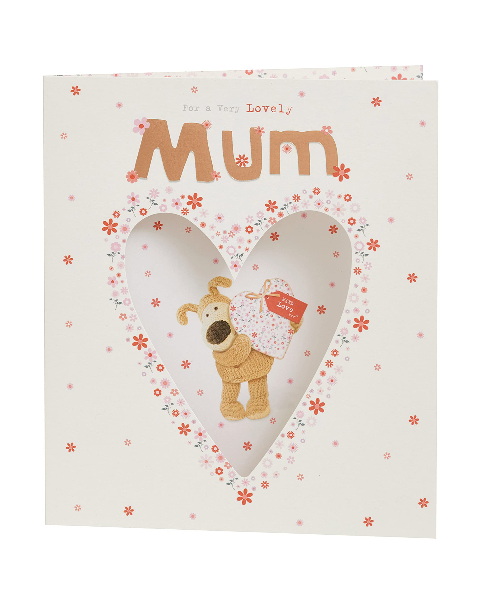 Boofle Birthday Card for Mum with Copper Foil Finish | 18.4 x 15.9 cm 5
