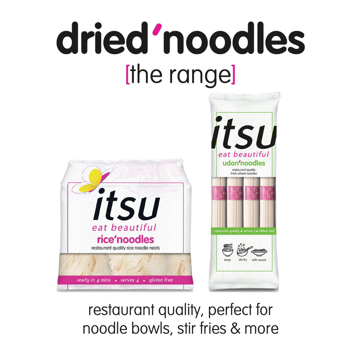 Itsu - Rice Noodles 180g | Vegan Japanese-Style Noodles for Soups & Stir-Fries